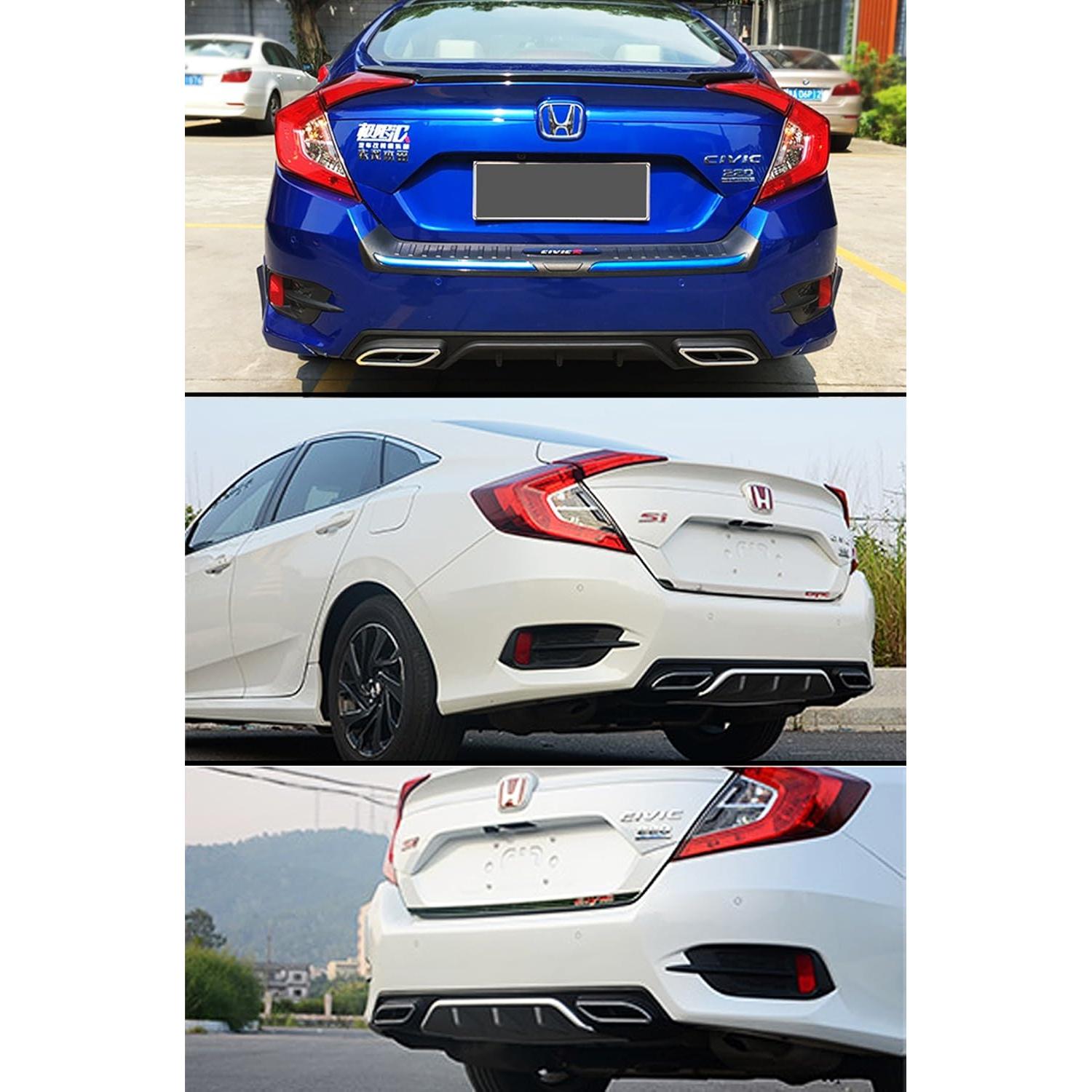 Difusor Trasero JDM Cuztom Tuning para Honda Civic 2016-2018