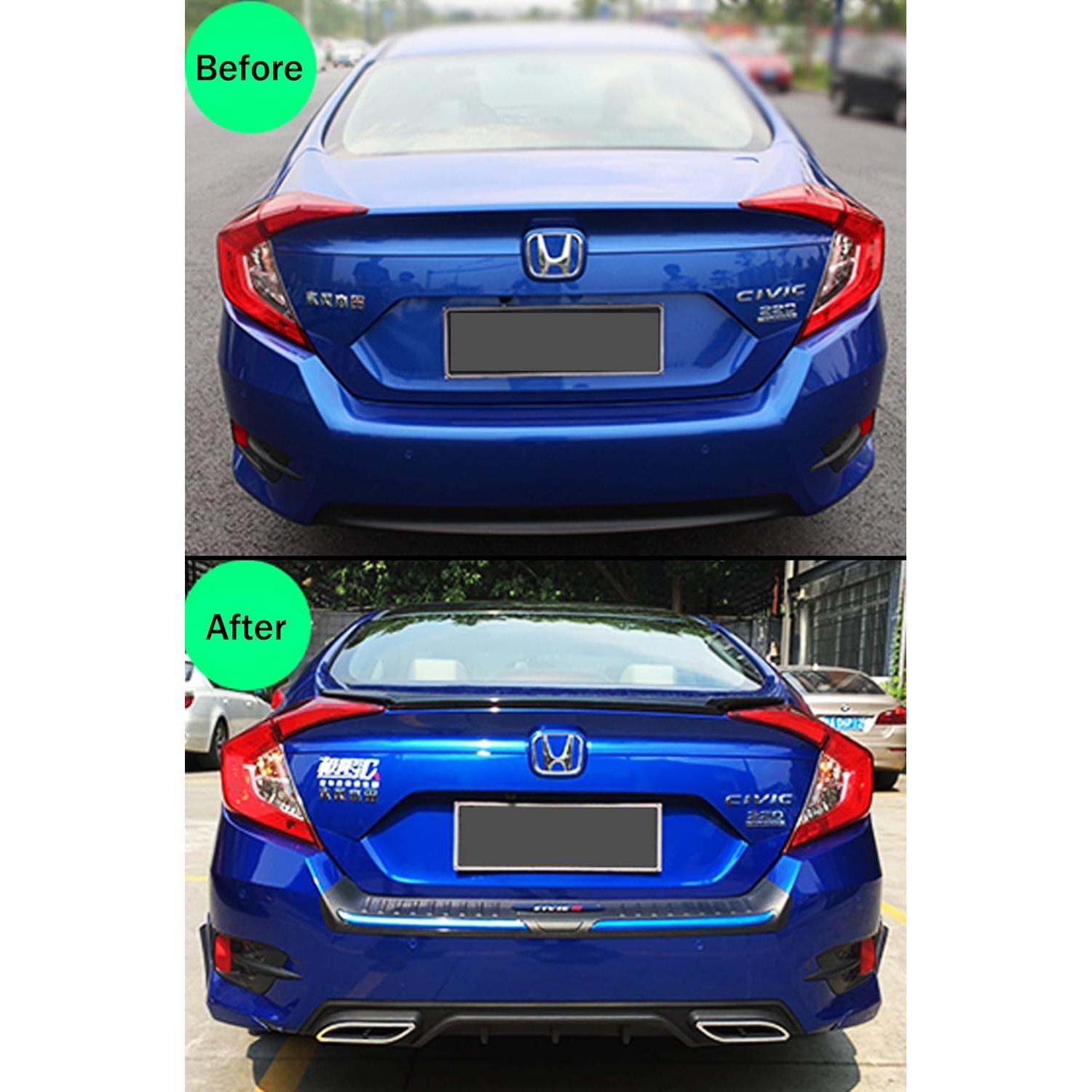 Difusor Trasero JDM Cuztom Tuning para Honda Civic 2016-2018