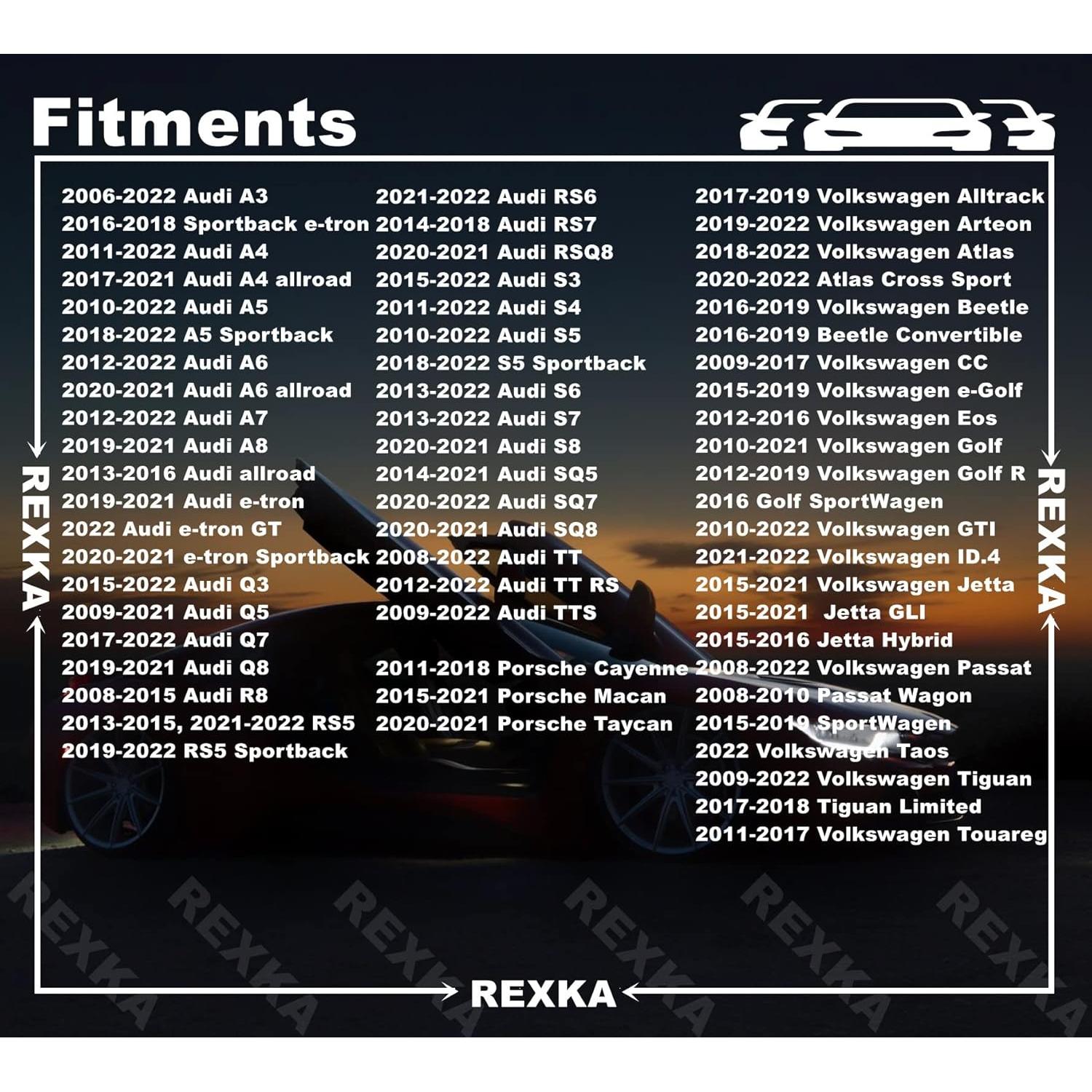 Tornillos de Guardabarros Rexka 30pcs M5x16mm para Audi y VW