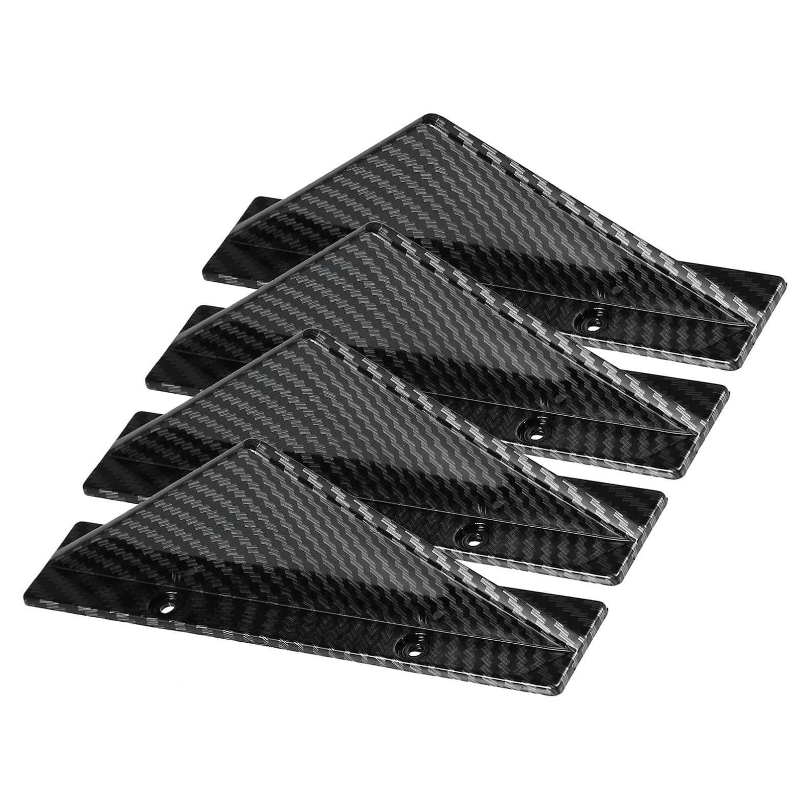 4 Difusores de Alerón Trasero Universales HEROFFIX Negro