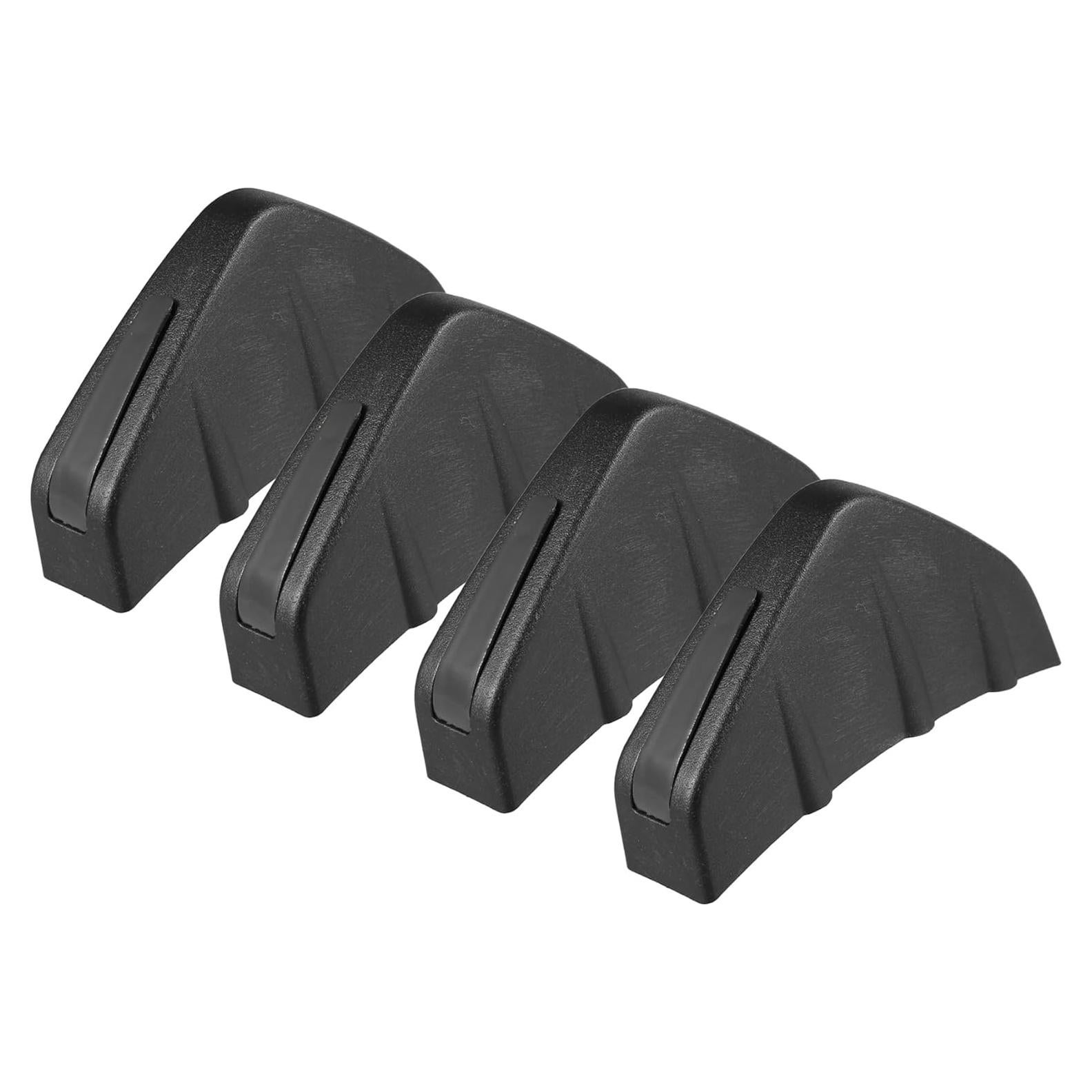 4 Difusores Alerón Trasero Universales ABS Negro Mate