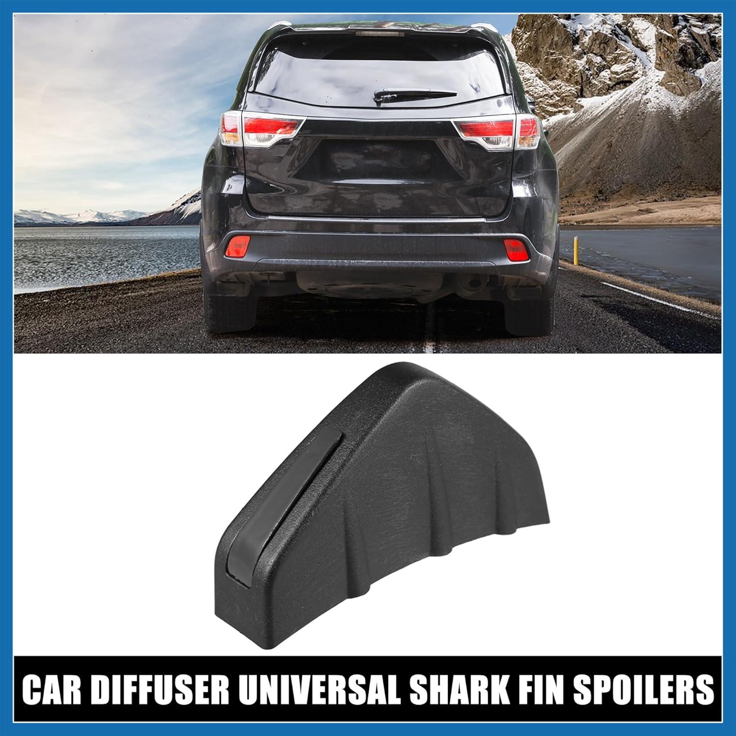 4 Difusores Alerón Trasero Universales ABS Negro Mate