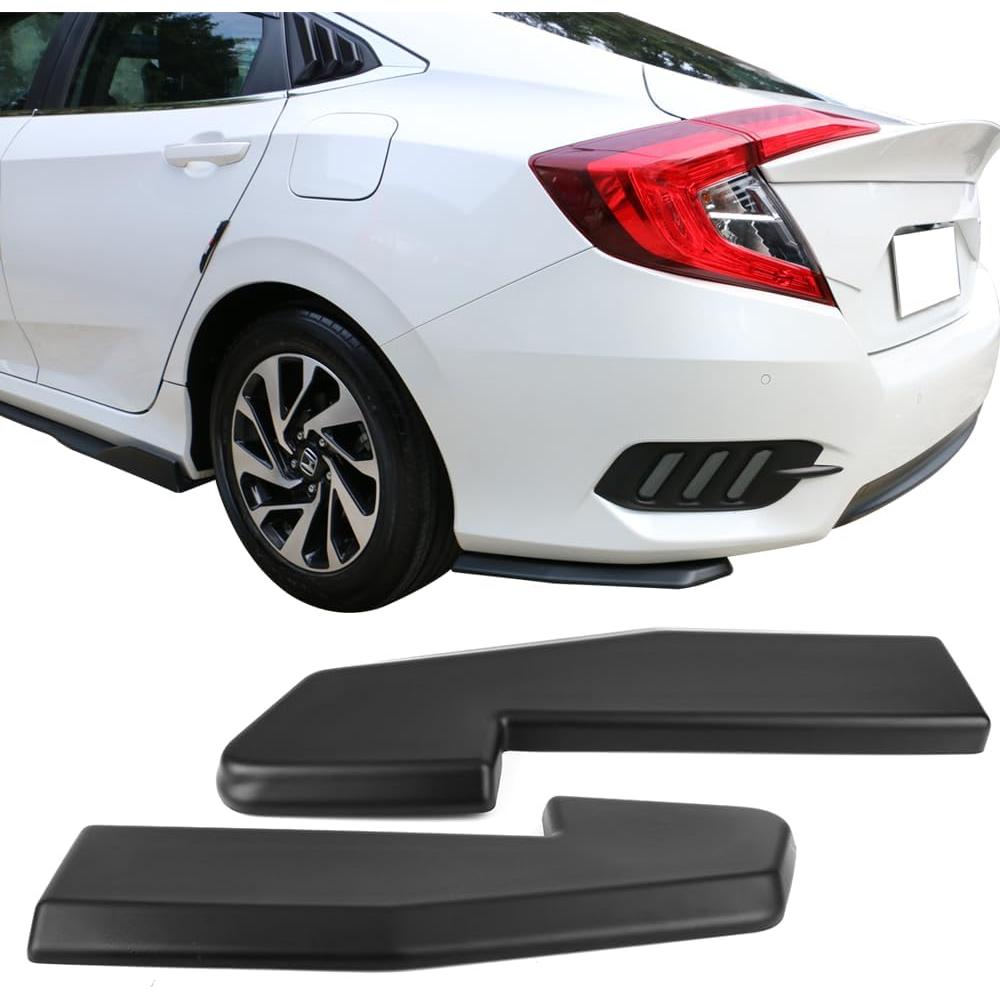 Labio Parachoques Trasero Universal IKON MOTORSPORTS V1 Negro