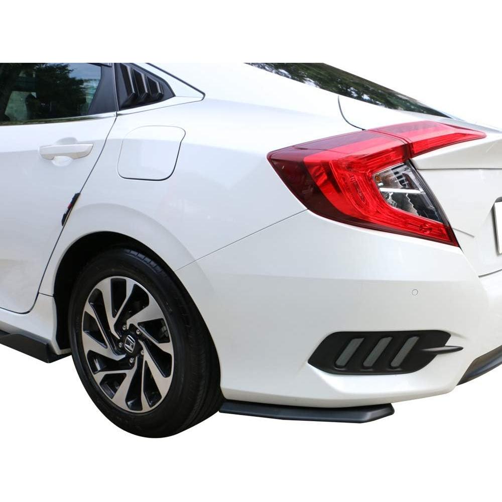 Labio Parachoques Trasero Universal IKON MOTORSPORTS V1 Negro