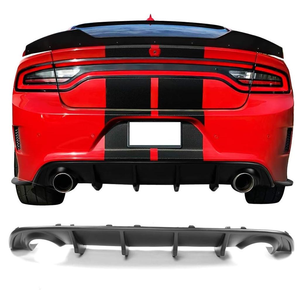 Difusor Trasero Negro Mate IKON MOTORSPORTS para Dodge Charger 2015-2023