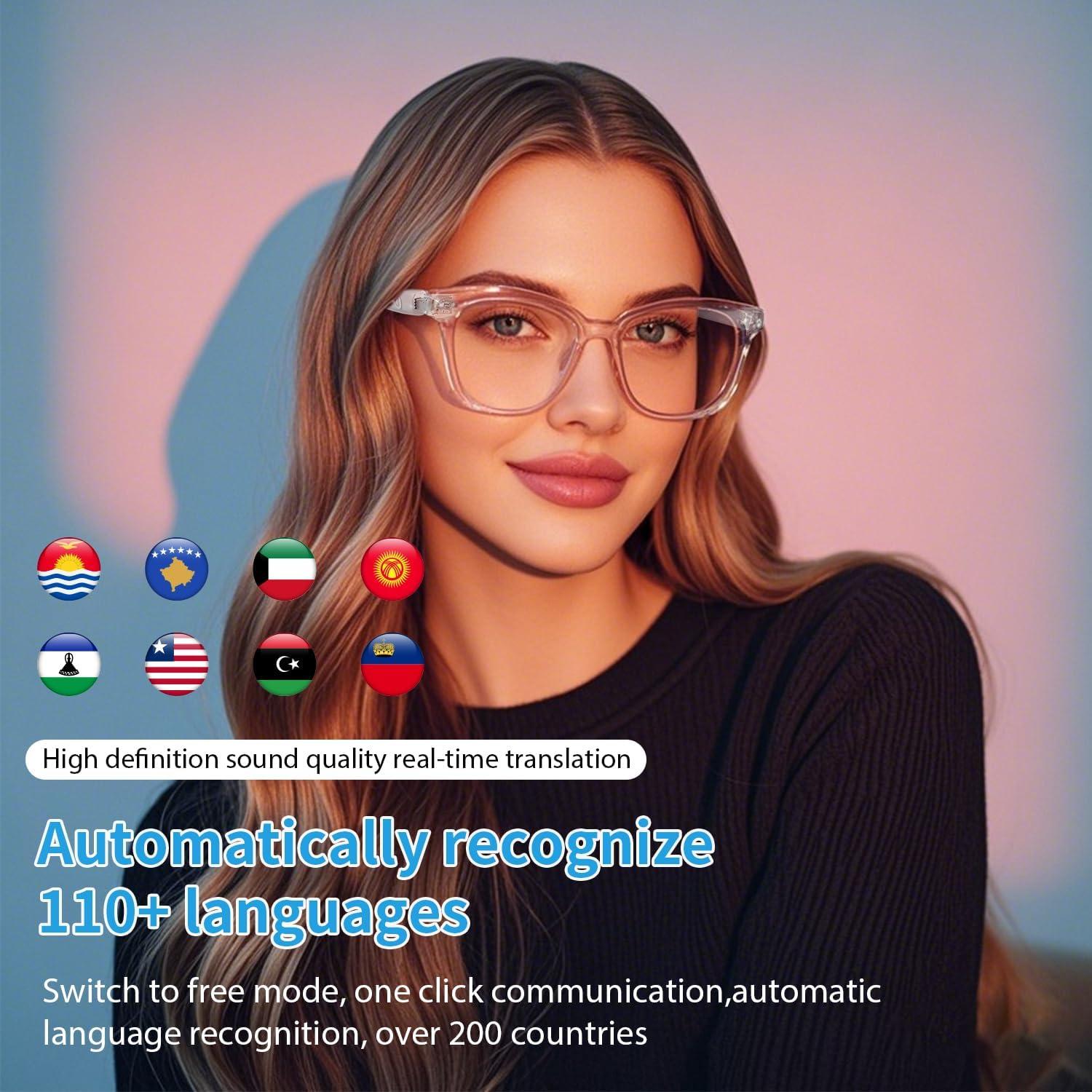 Gafas Inteligentes Bluetooth AI GS03 con Traducción 110+ Idiomas