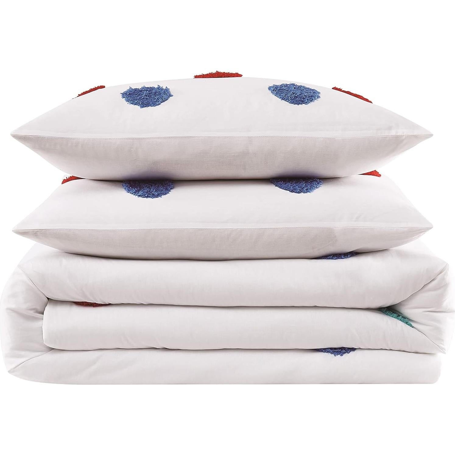 Conjunto Edredón Crayola Fuzzy Dot 3 Piezas Cama Queen