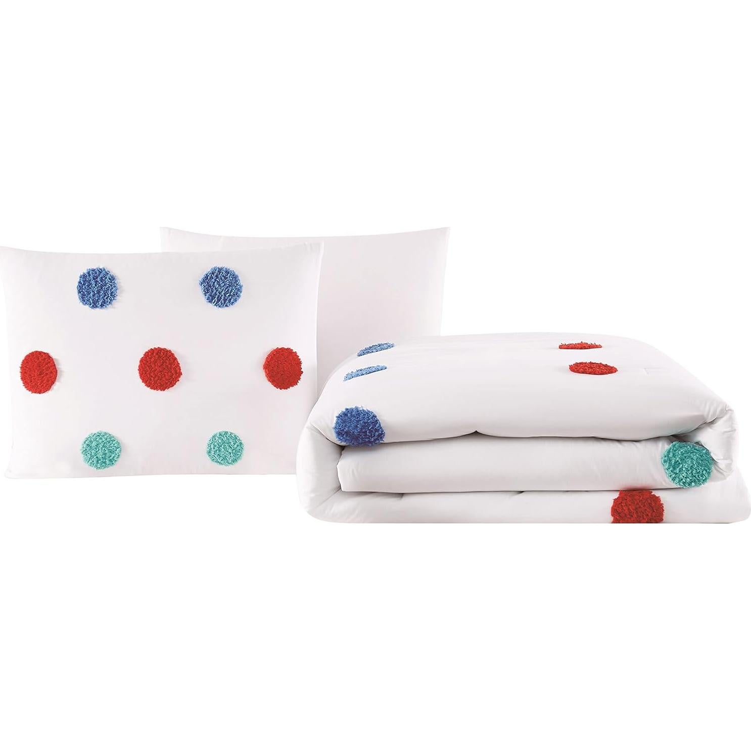 Conjunto Edredón Crayola Fuzzy Dot 3 Piezas Cama Queen