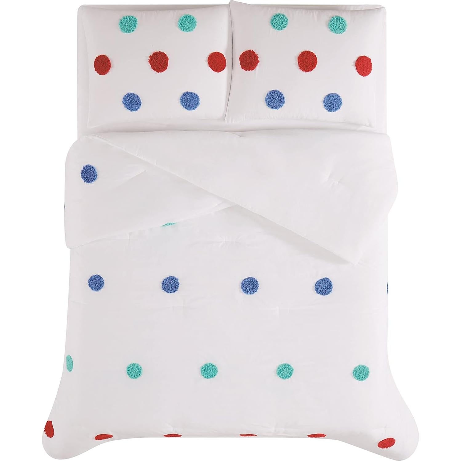 Conjunto Edredón Crayola Fuzzy Dot 3 Piezas Cama Queen