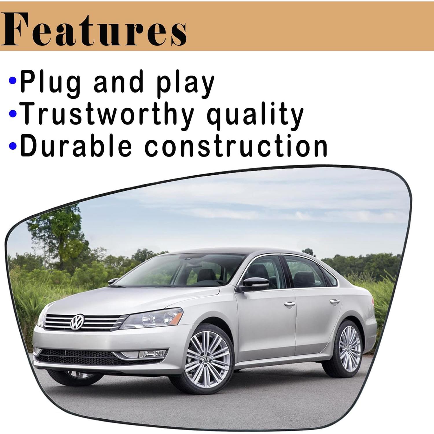 Espejo Calentado Lado Izquierdo Danbojit VW Passat Jetta Beetle