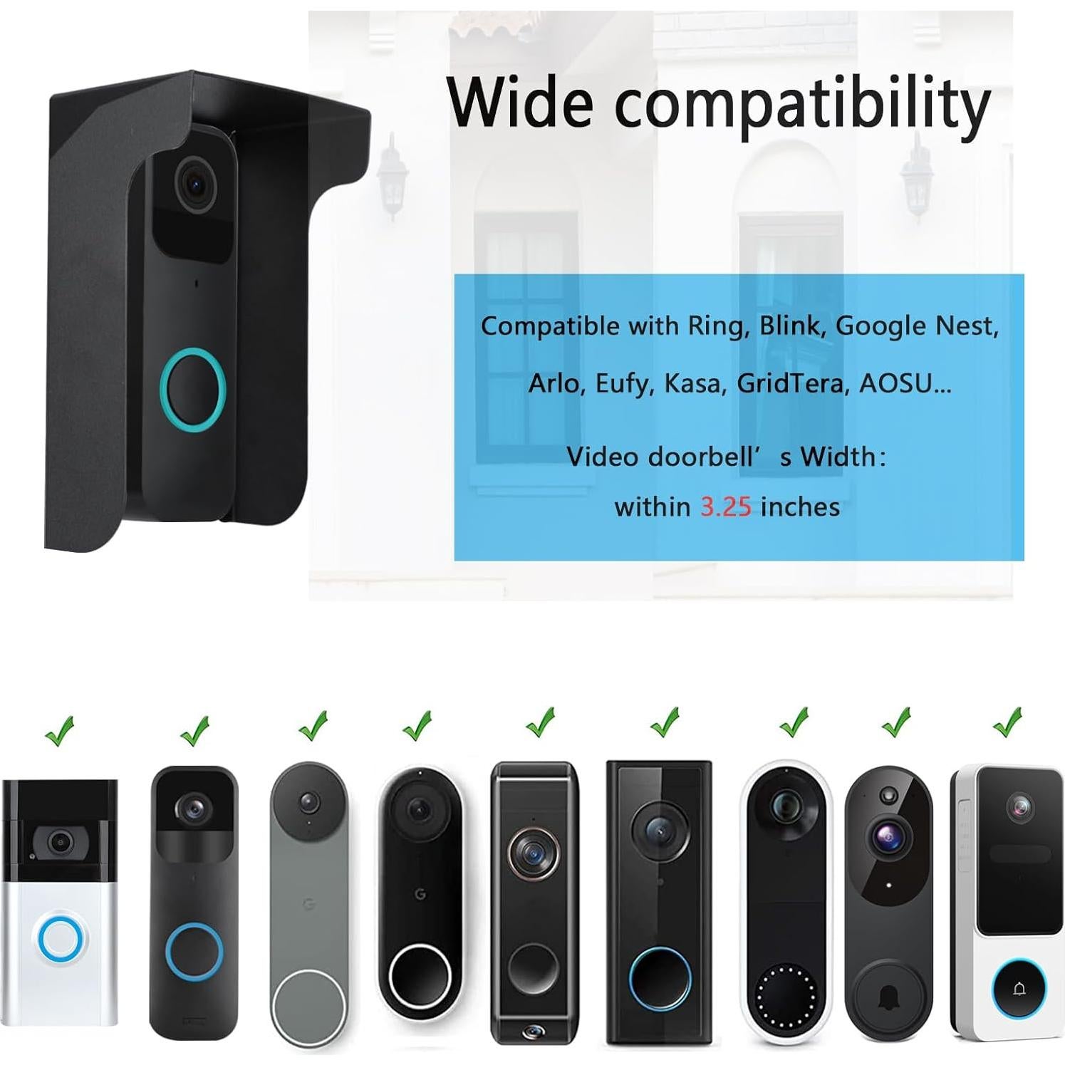 Cubierta de Timbre de Metal TEKCAM a Prueba de Climas 10cm