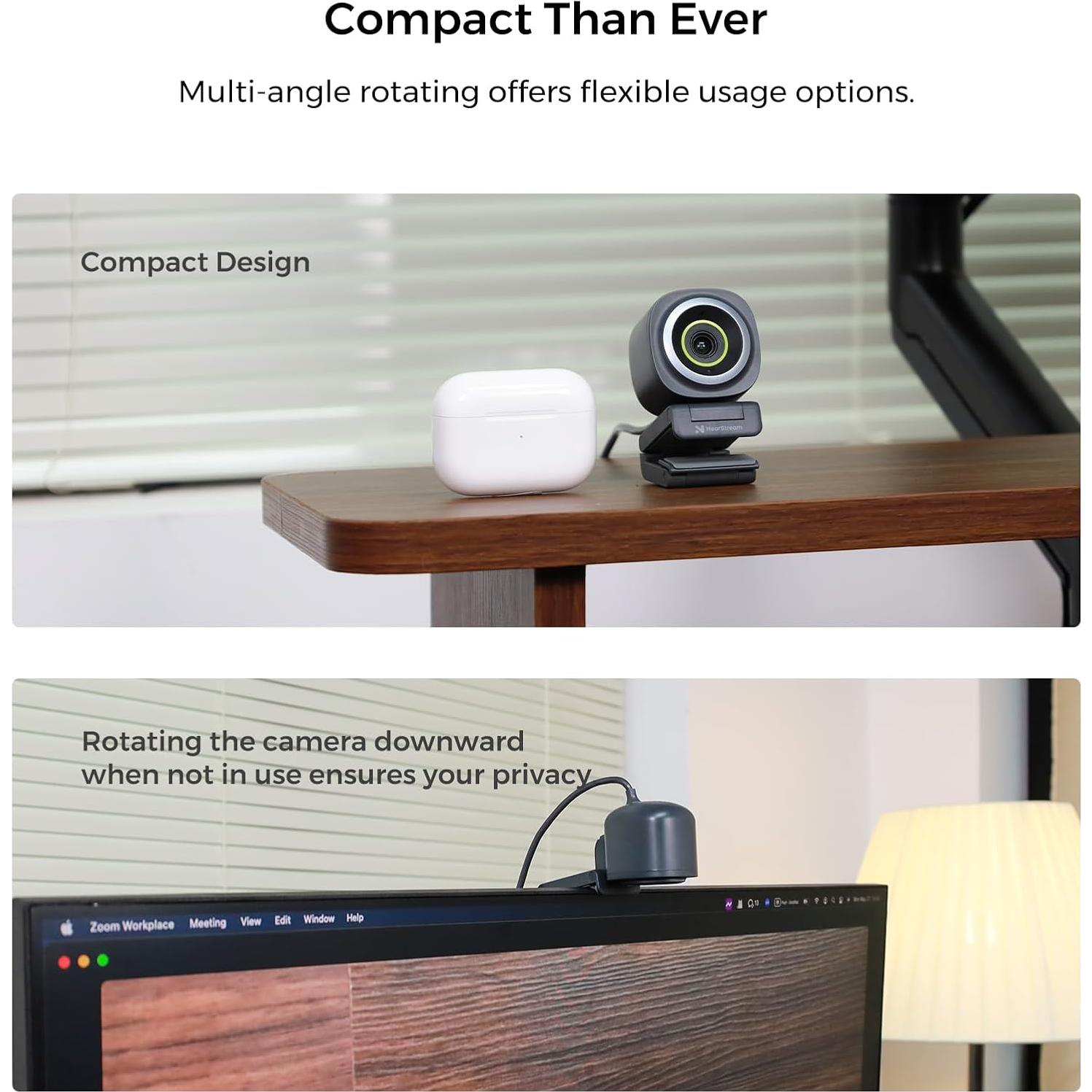 Cámara Web 2K NearStream V02AF con Micrófono y FOV Ajustable