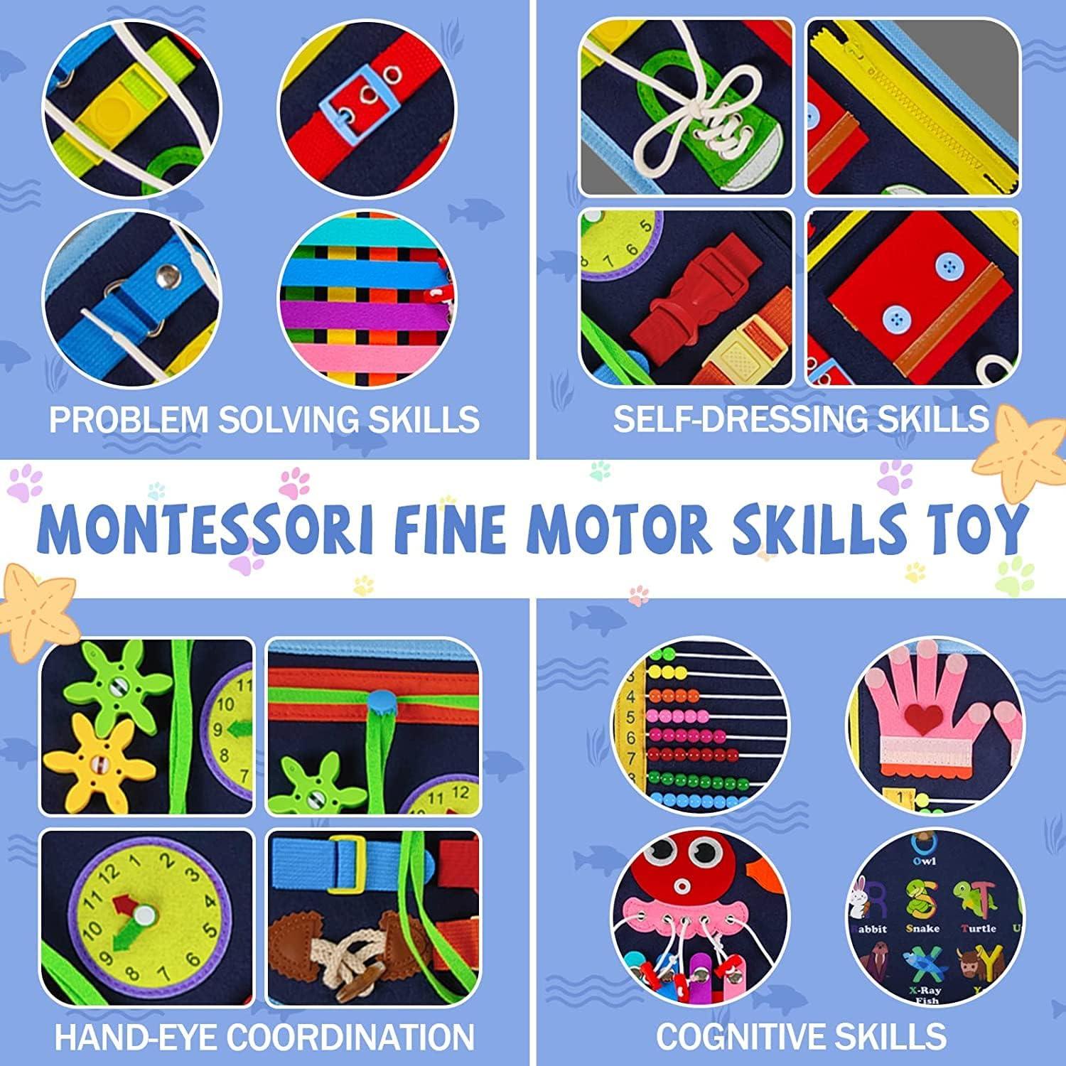 Busy Board Montessori Gojmzo 21 en 1 para niños 1-4 años