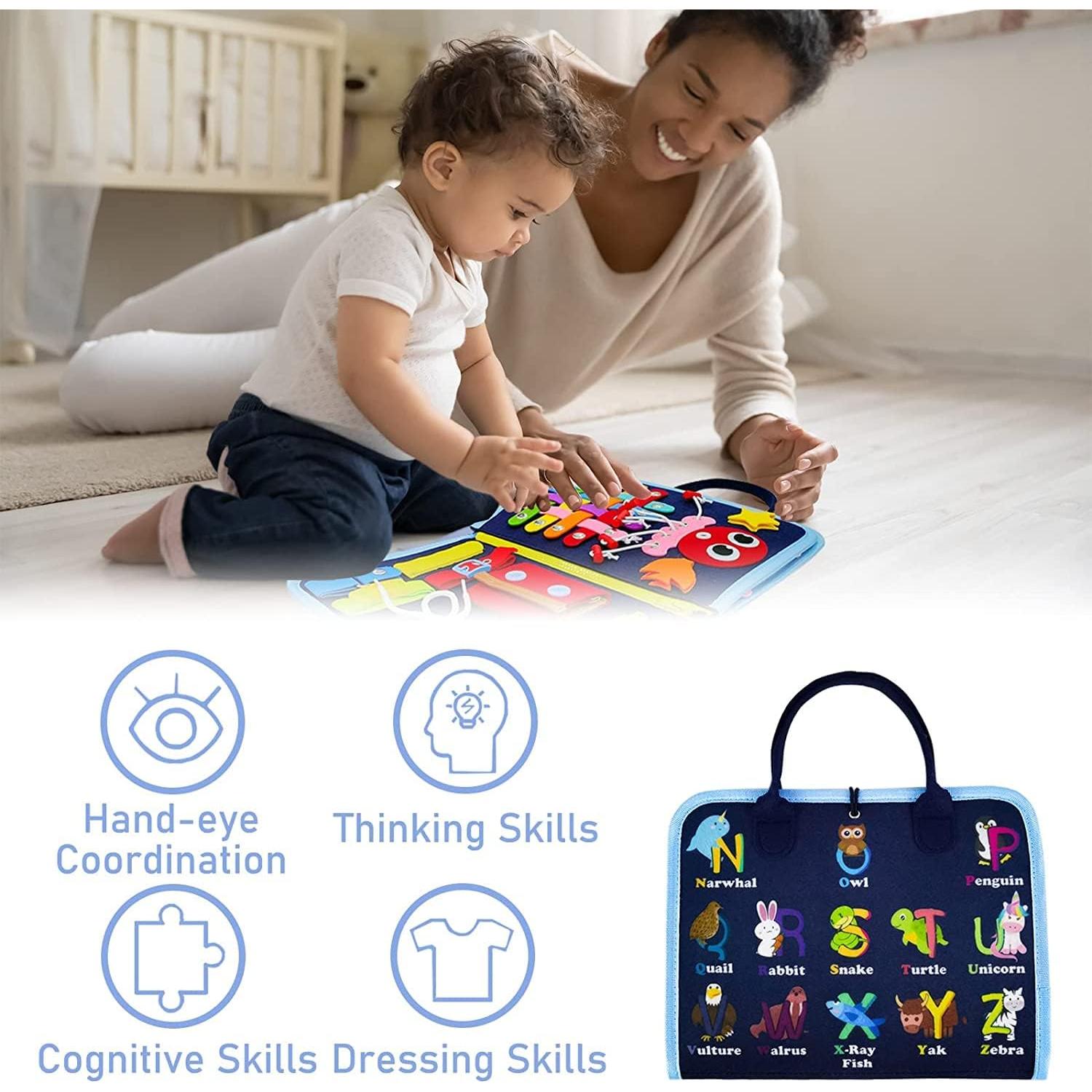 Busy Board Montessori Gojmzo 21 en 1 para niños 1-4 años