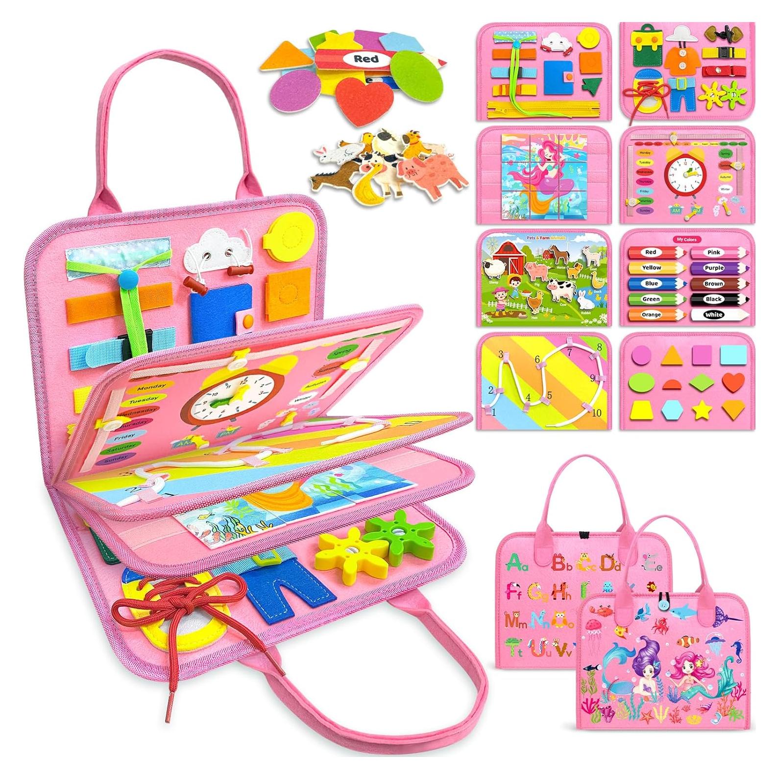 Busy Board Montessori Gojmzo Rosa 8 Páginas Actividades