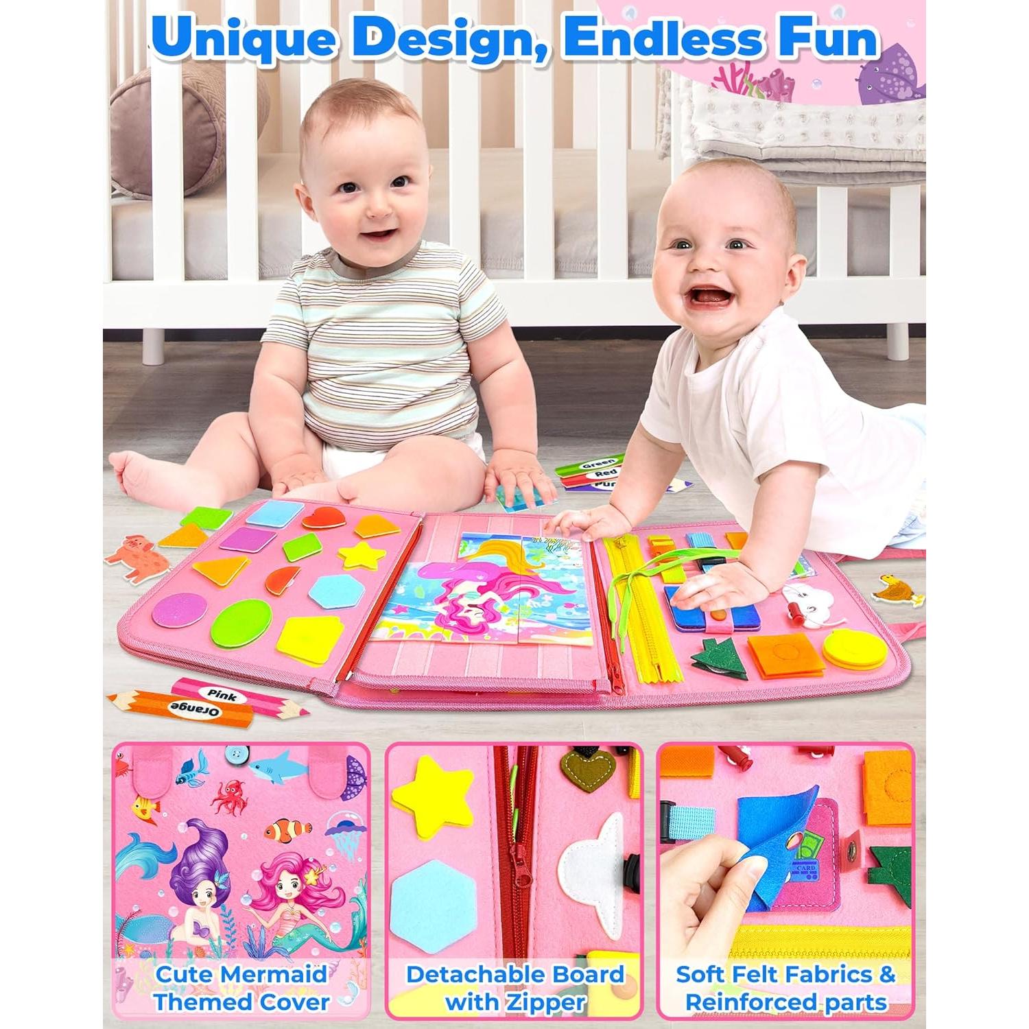 Busy Board Montessori Gojmzo Rosa 8 Páginas Actividades