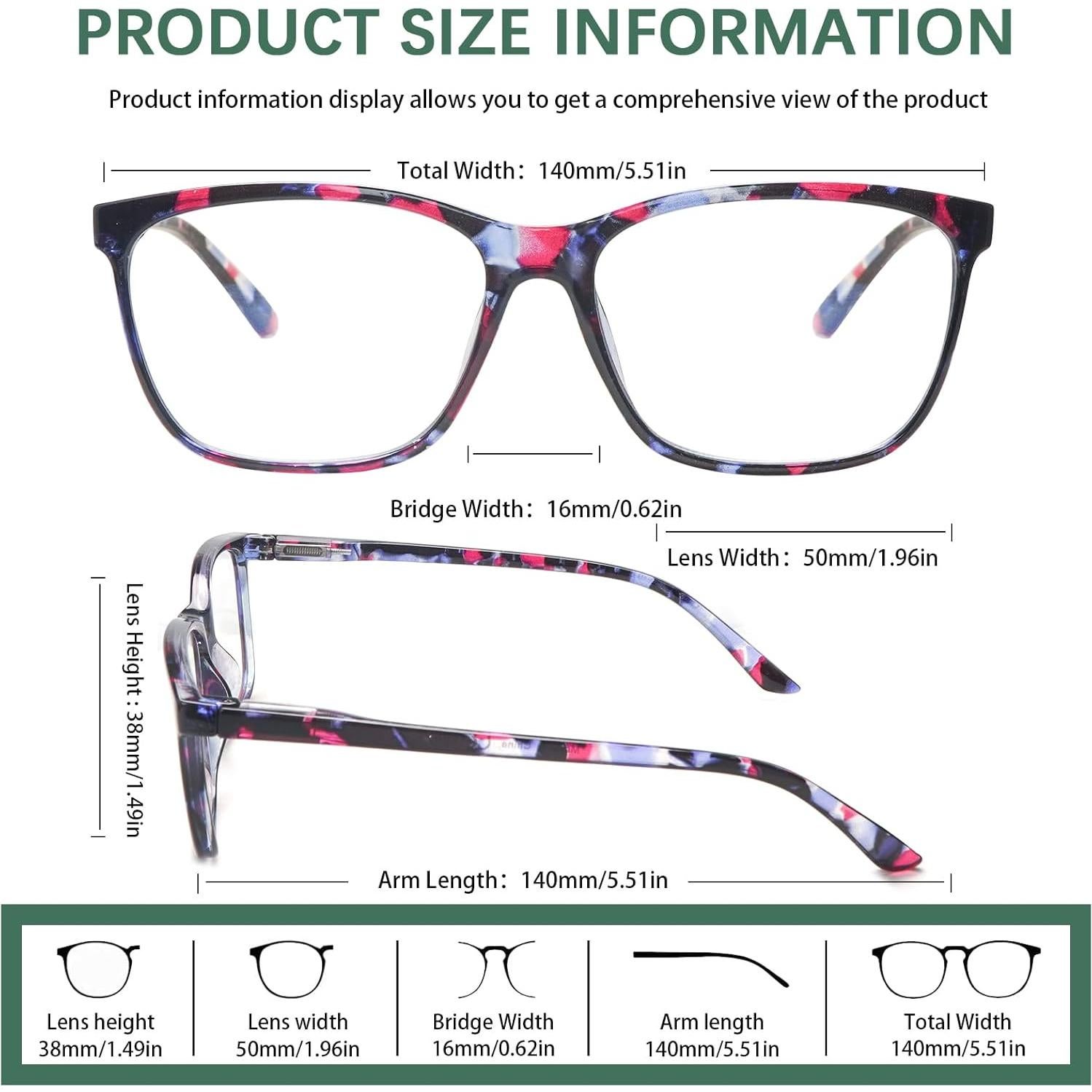 Gafas de lectura progresivas COJWIS 4 en 1 con luz azul