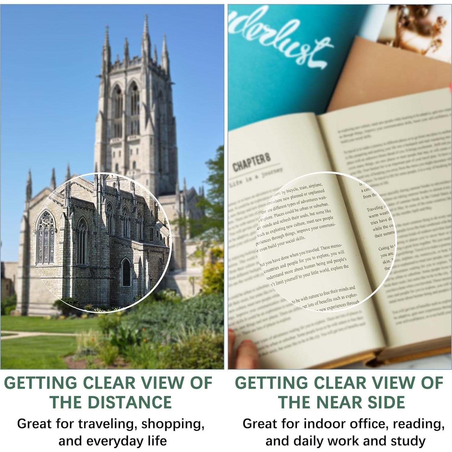 Gafas de lectura progresivas COJWIS 4 en 1 con luz azul