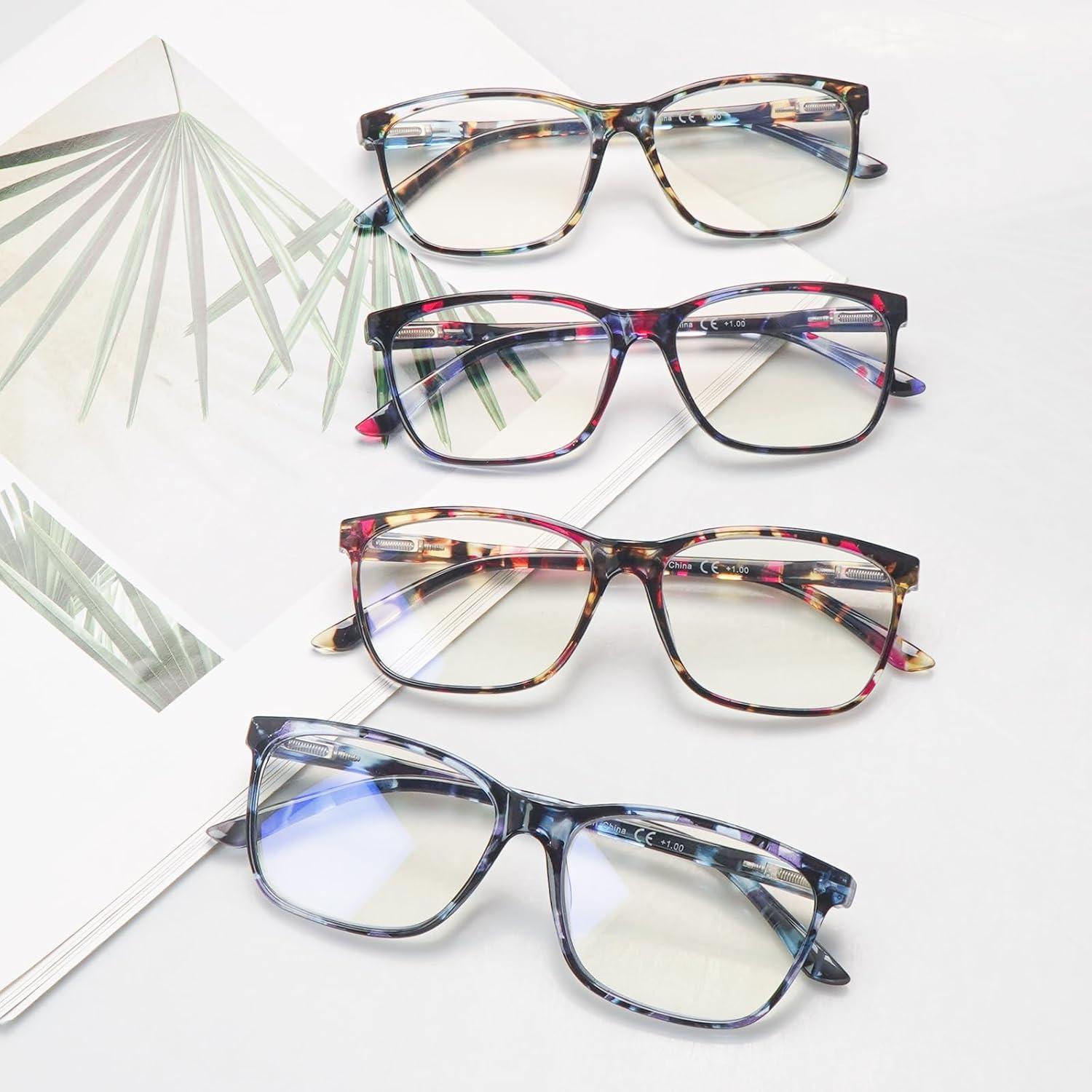 Gafas de lectura progresivas COJWIS 4 en 1 con luz azul