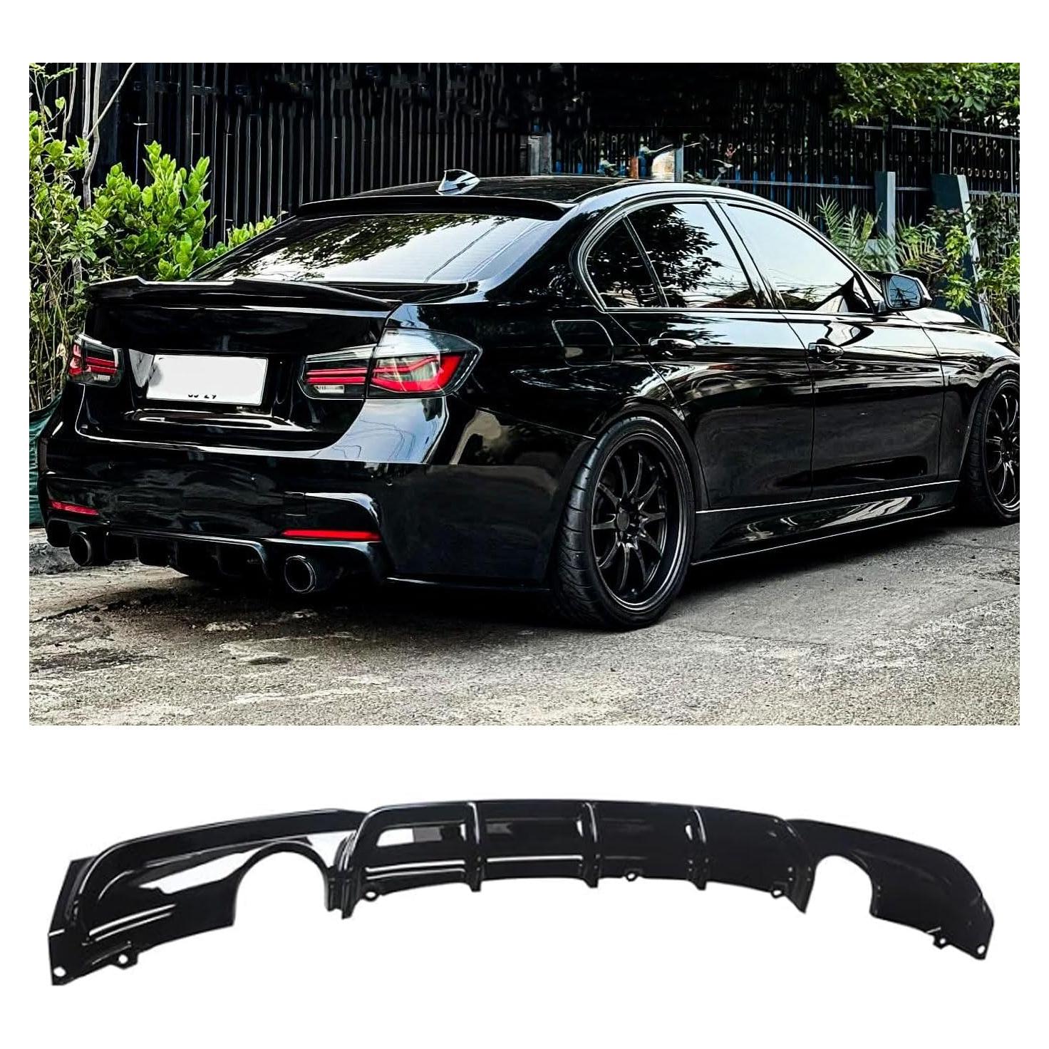 Splitter Labio Difusor Trasero Kinautex BMW F30 2012-2018 Negro