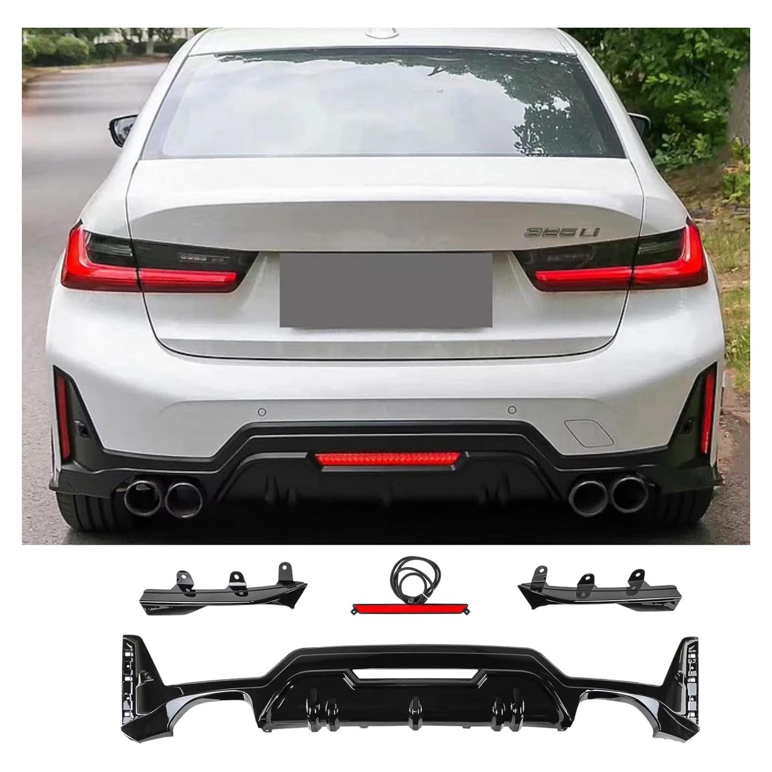 Difusor Trasero BMW Serie 3 G20 2022-2024 Negro Brillante