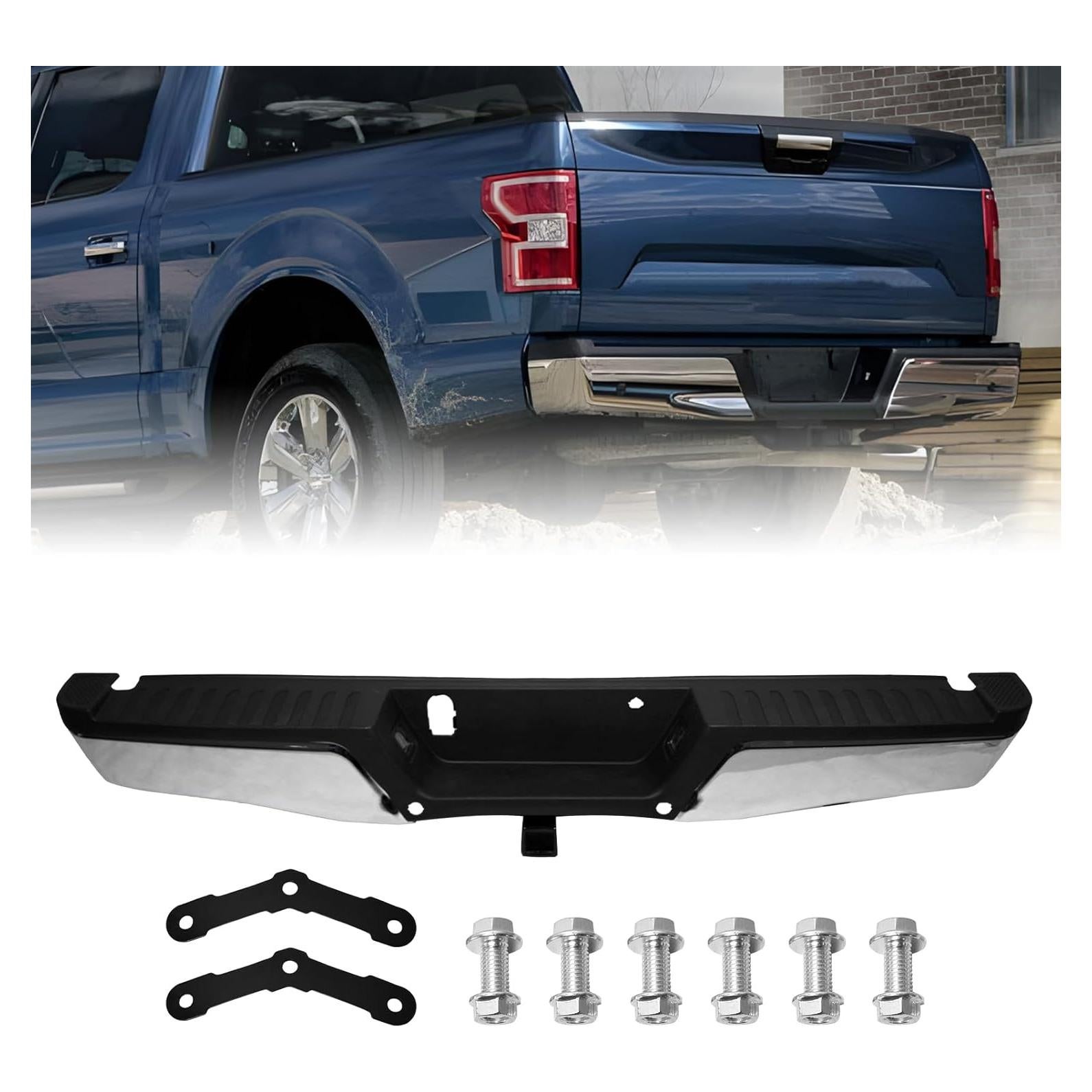 Parachoques Trasero Ford F150 2015-2020 Kangyang Cromado