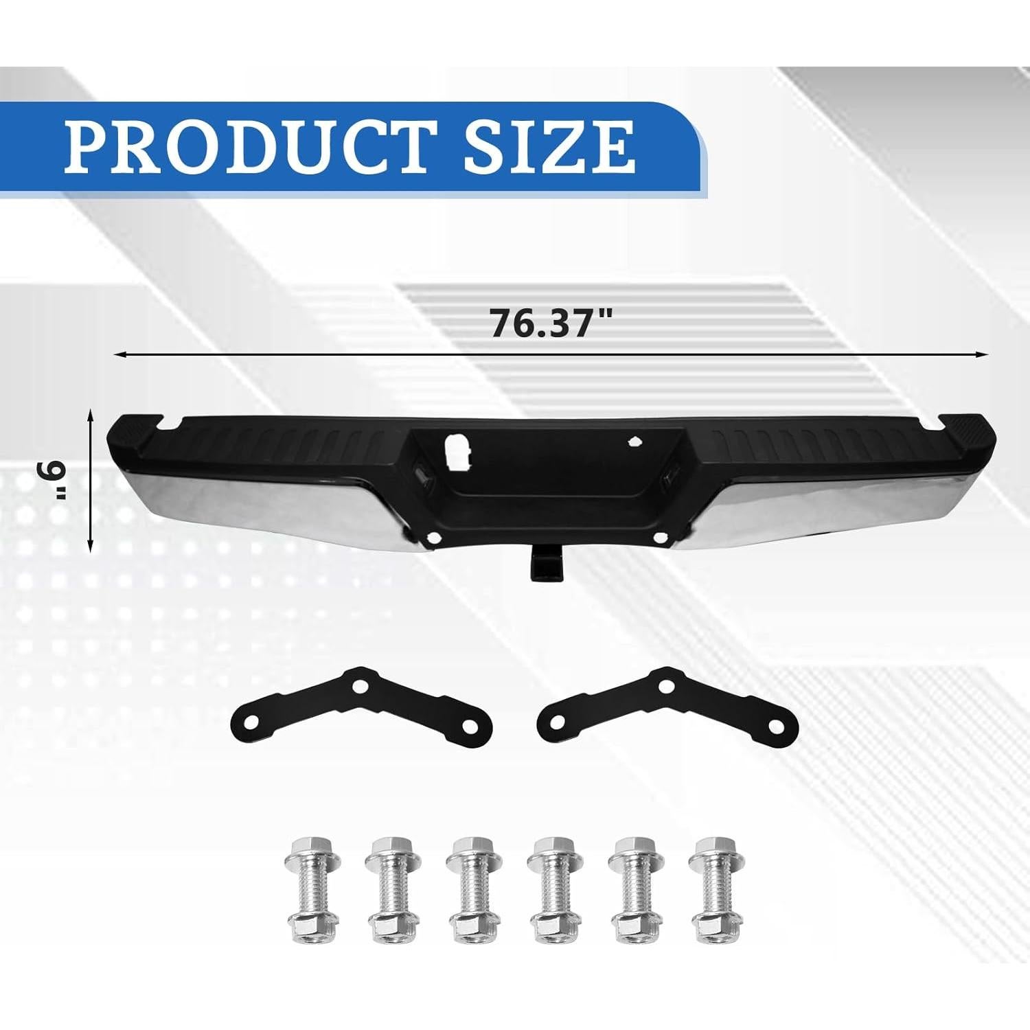 Parachoques Trasero Ford F150 2015-2020 Kangyang Cromado