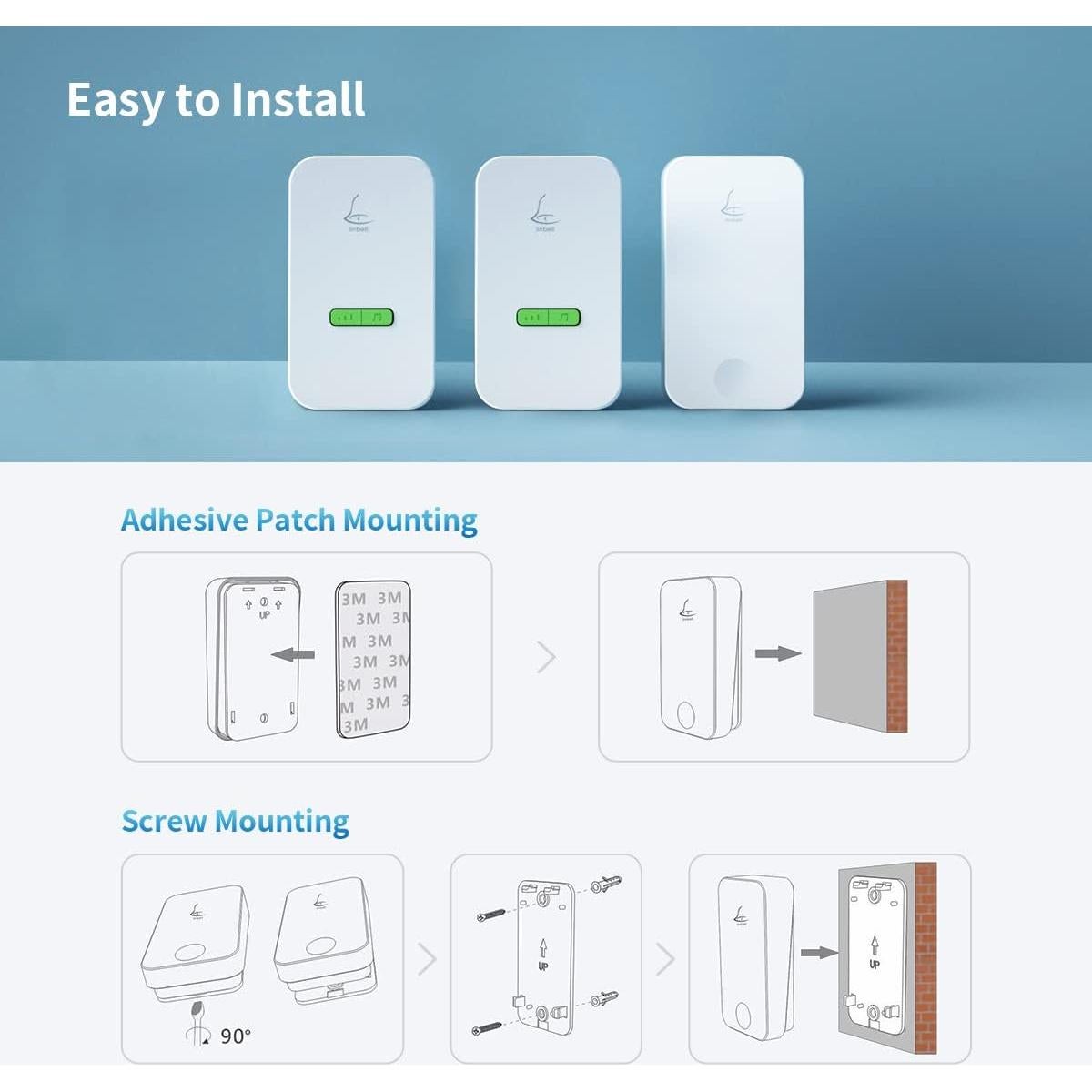 Timbre Inalámbrico Linptech G4LDW-U Autopropulsado 300m