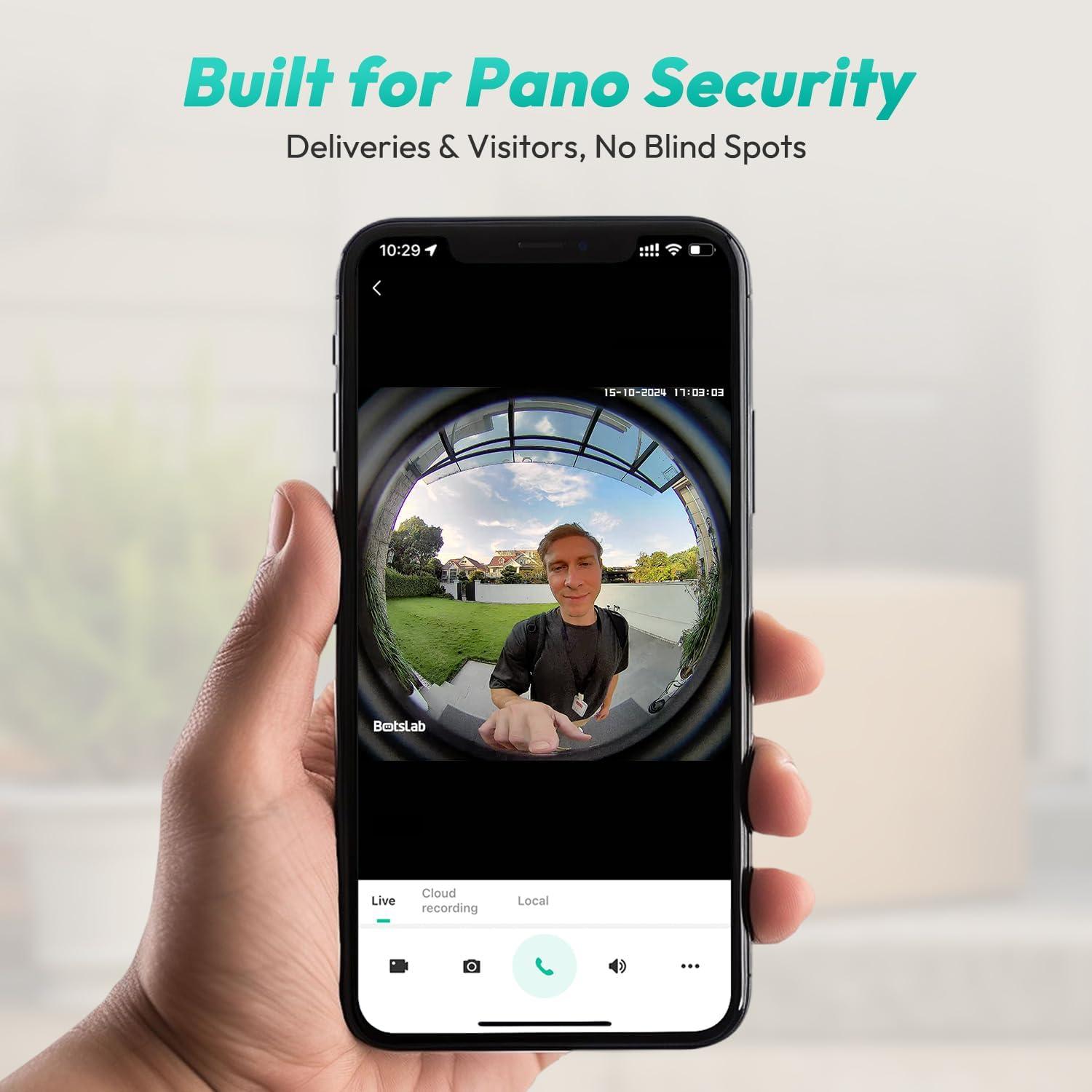 Timbre de Video Inalámbrico BOTSLAB R810 5MP 360° Wi-Fi