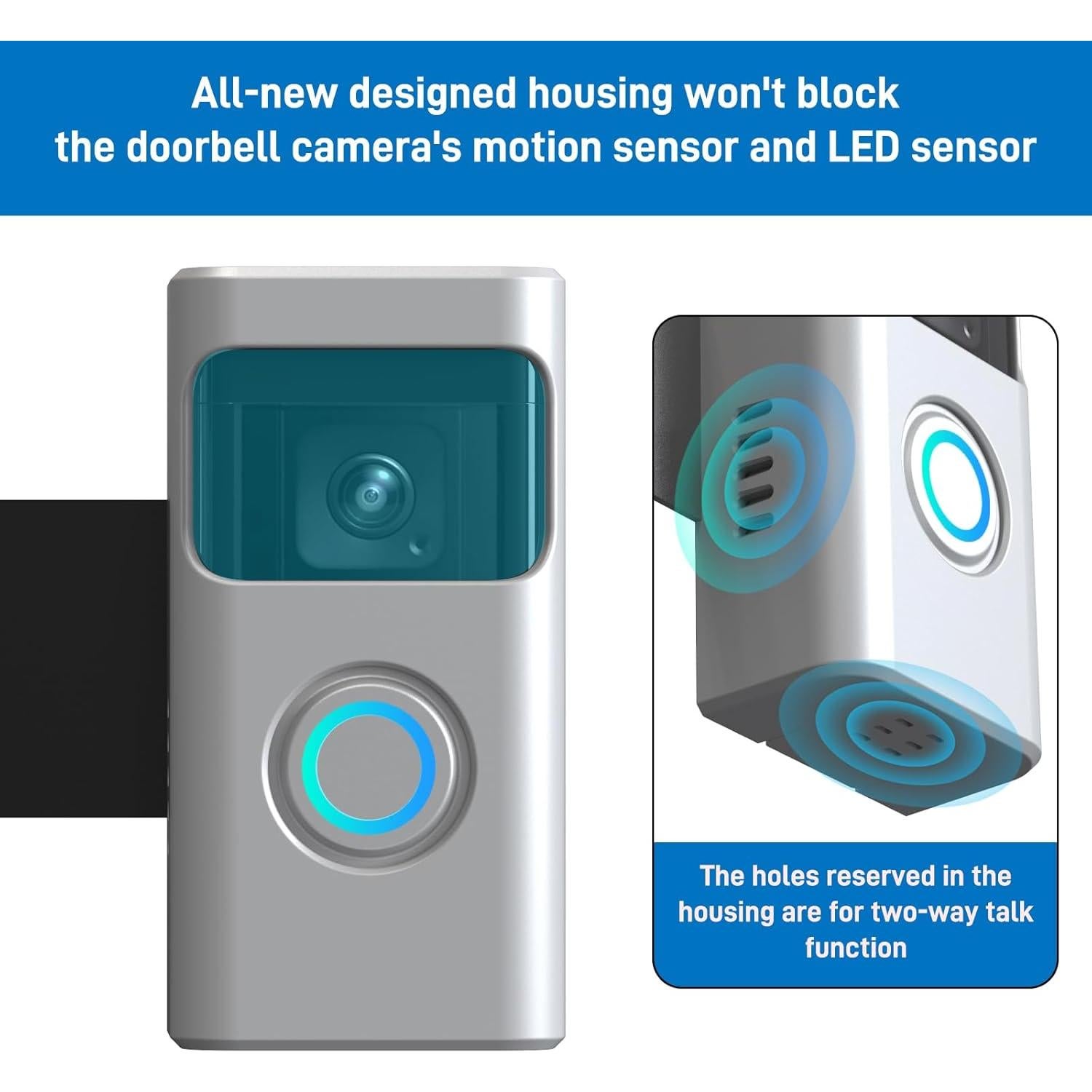 Soporte Antirrobo para Timbre Ring - Plata - Sin Perforación