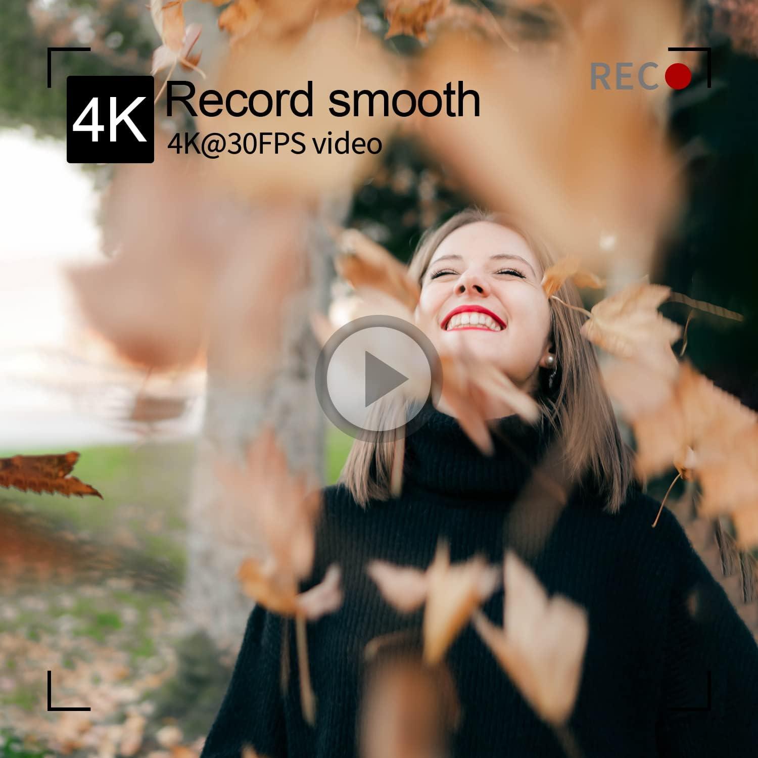 Cámara Digital 4K NIKICAM WD02 56MP WiFi Pantalla 180°