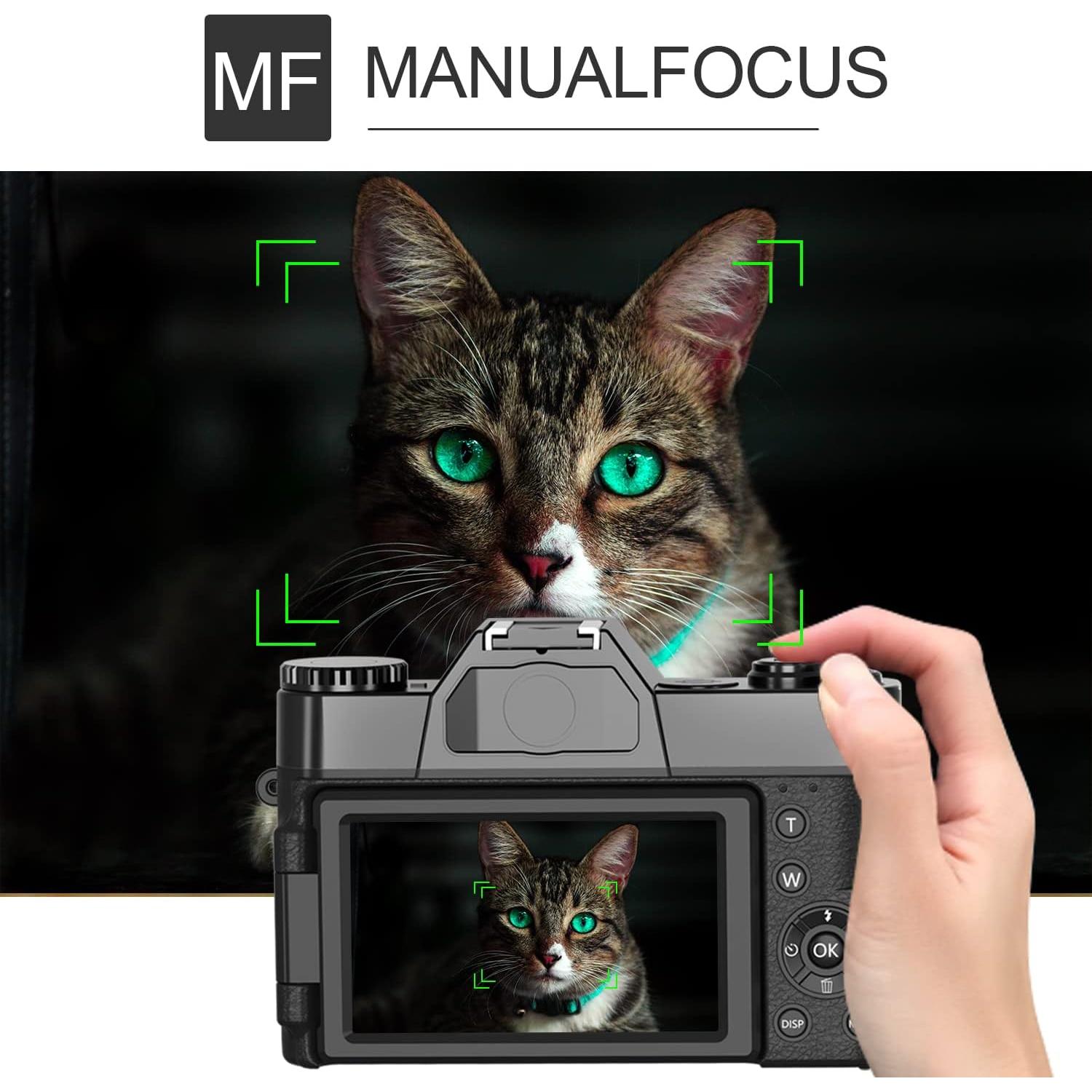 Cámara Digital 4K NIKICAM WD02 56MP WiFi Pantalla 180°