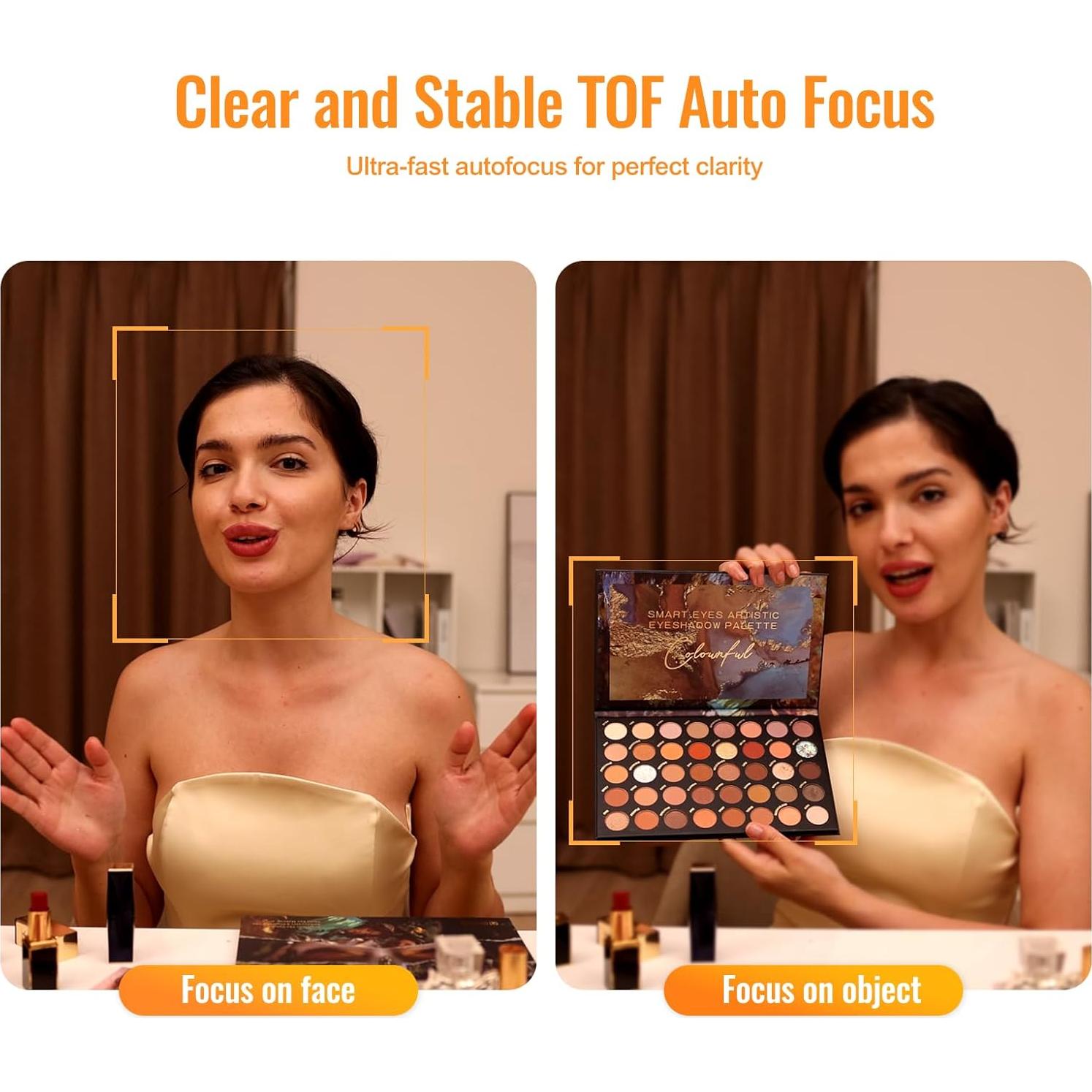 Cámara Web Angetube 4K 866Max con Luz y Micrófonos AI