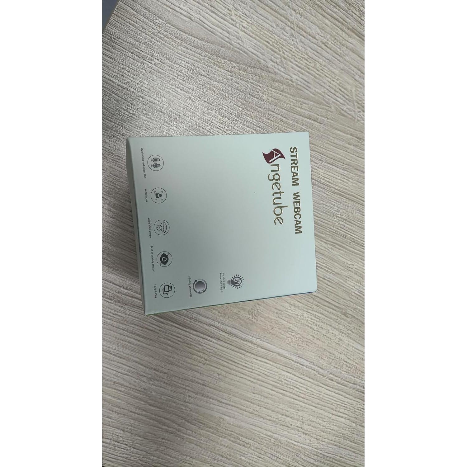 Cámara Web Angetube 4K 866Max con Luz y Micrófonos AI