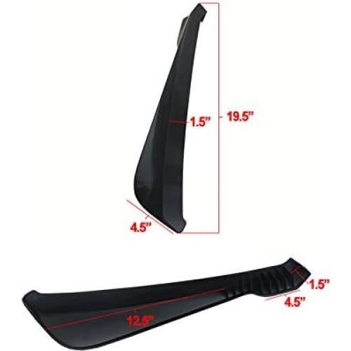 Divisores de Labio Trasero Universales IKON MOTORSPORTS PP Negro