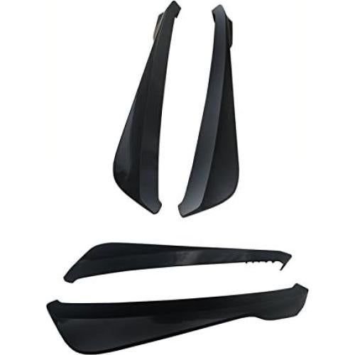 Divisores de Labio Trasero Universales IKON MOTORSPORTS PP Negro