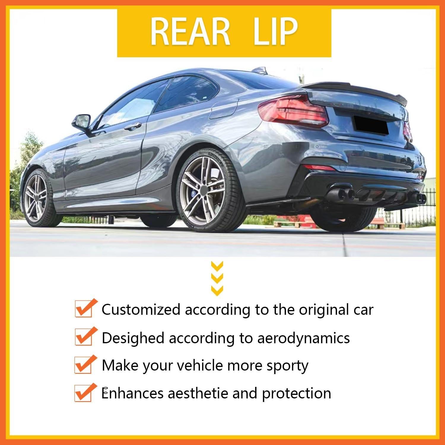 Difusor Trasero ABS PSLG para BMW Serie 2 F22 F23 2014-2020