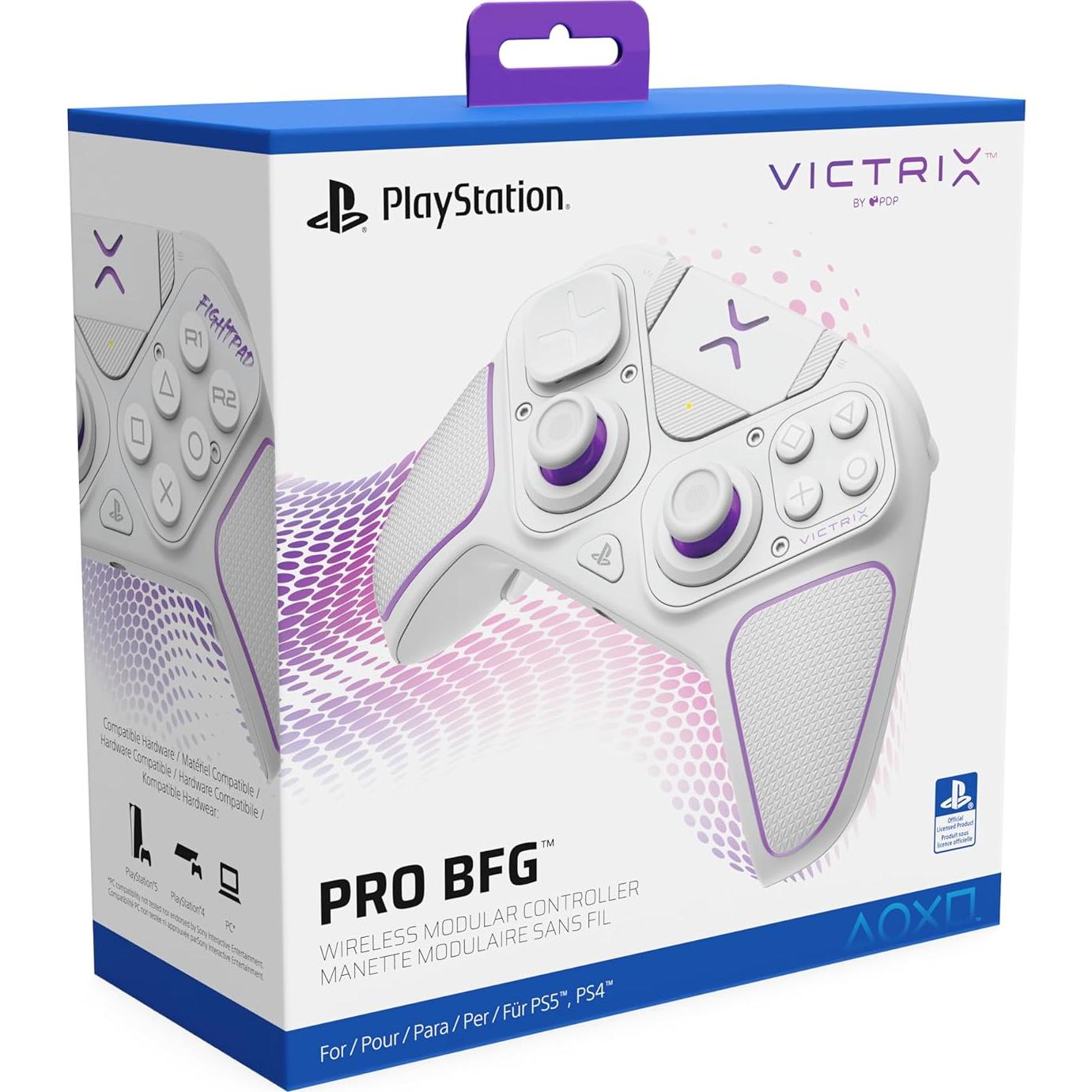 Controlador Inalámbrico PDP Victrix Pro BFG PS5/PS4/PC Blanco