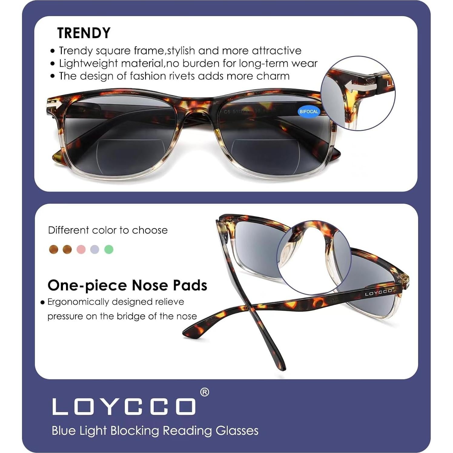 Pack de 2 Gafas de Lectura Bifocales con Bloqueo Luz Azul