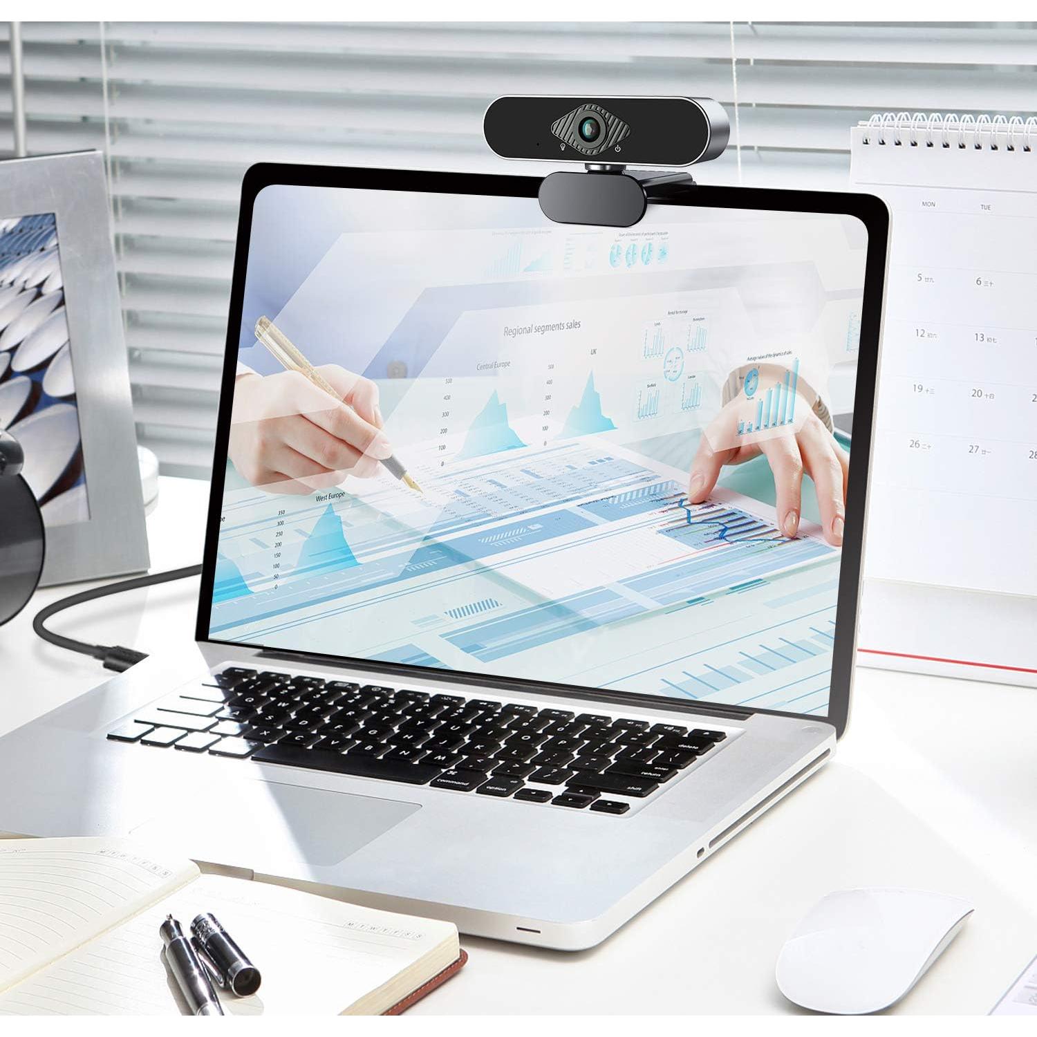 Webcam 1080P HD Wennyn con micrófono y tapa de privacidad