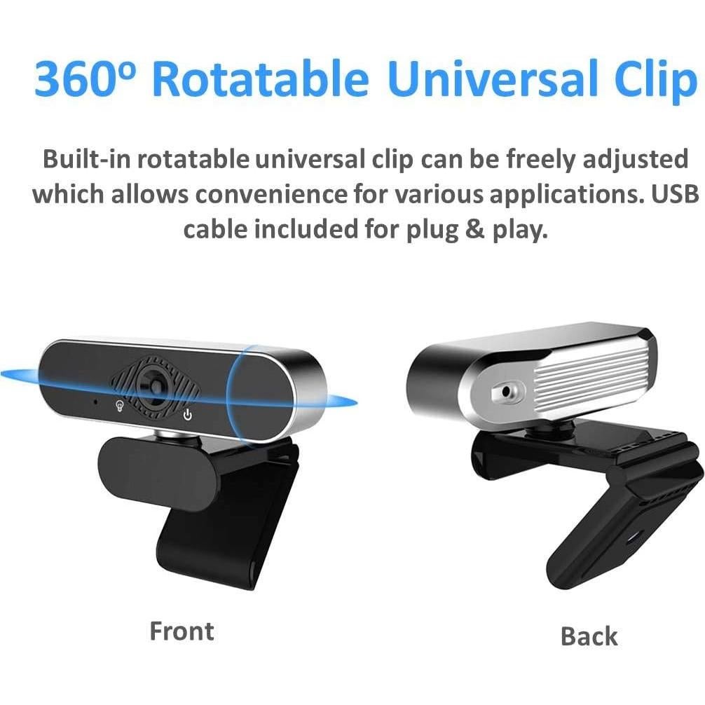 Webcam 1080P HD Wennyn con micrófono y tapa de privacidad