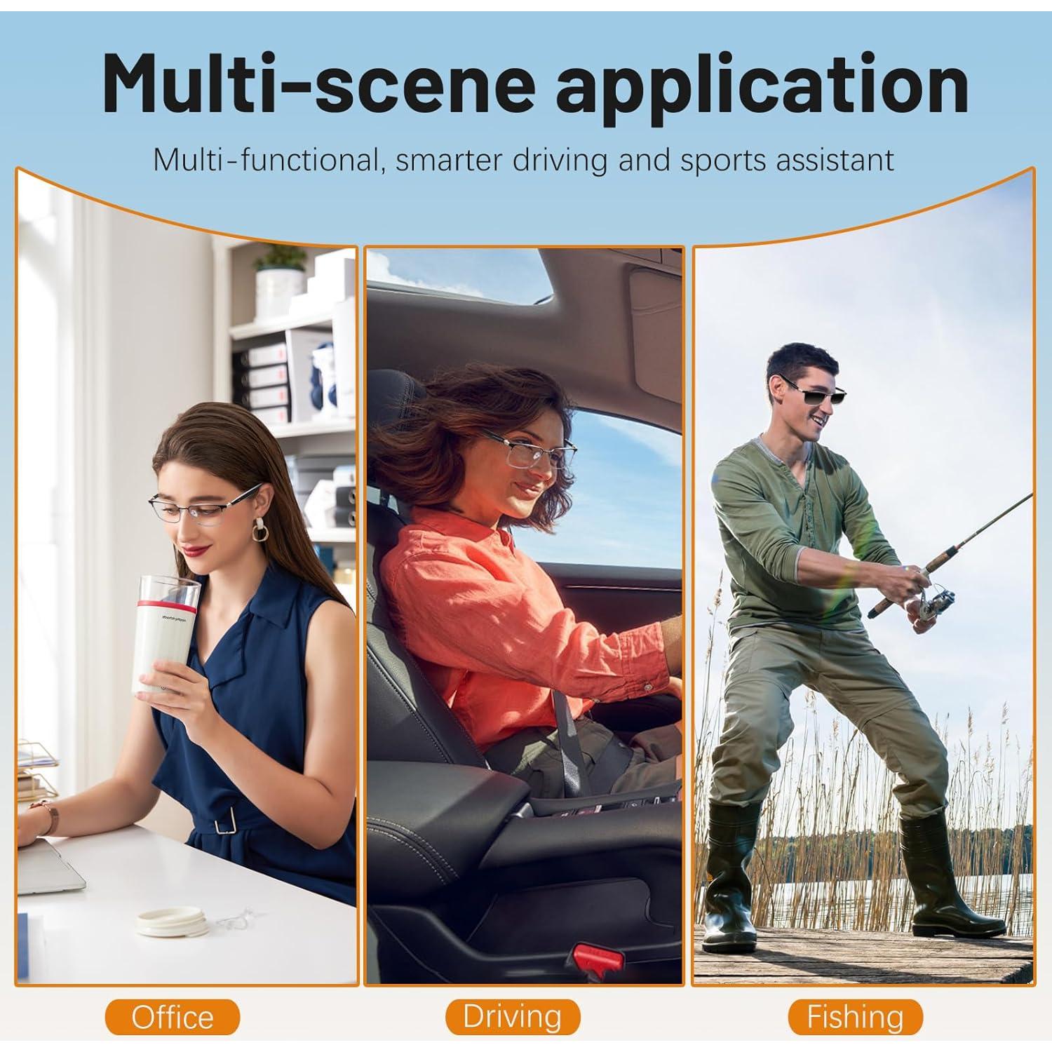 Gafas Inteligentes QJF-GS06 Bluetooth Polarizadas UV para Conducción