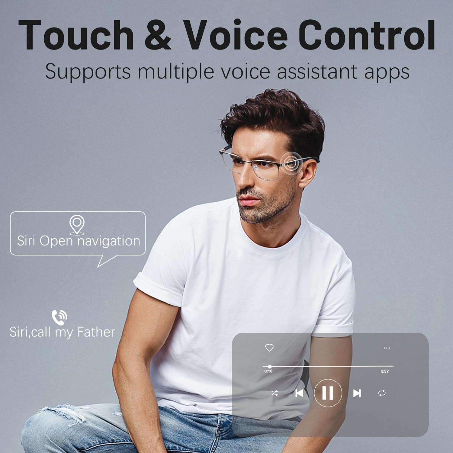 Gafas Inteligentes QJF-GS06 Bluetooth Polarizadas UV para Conducción