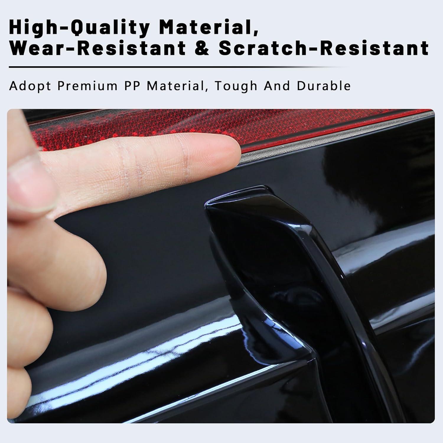 Difusor Trasero Tesla Modelo Y 2020-2024 Sin Perforación PP Negro