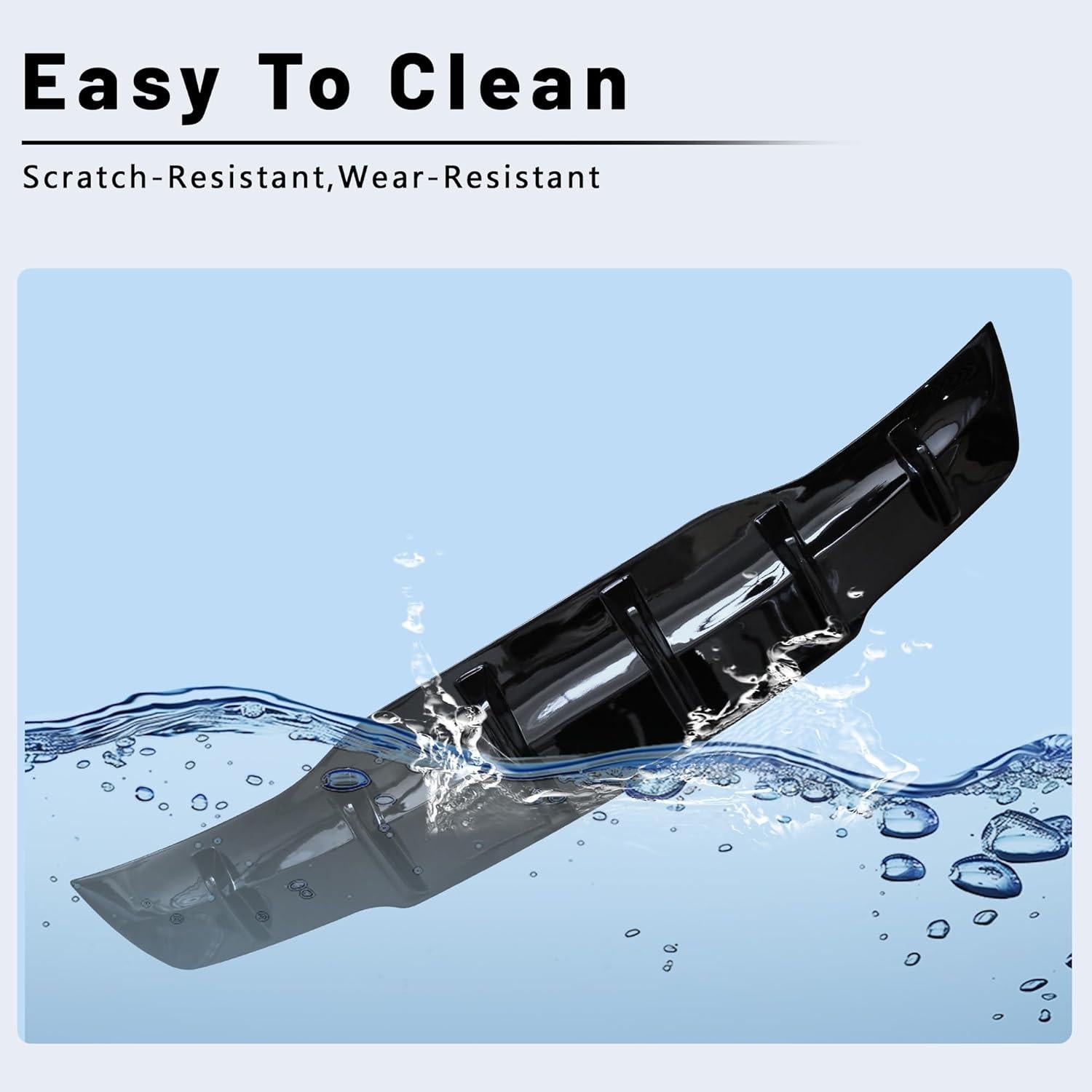 Difusor Trasero Tesla Modelo Y 2020-2024 Sin Perforación PP Negro