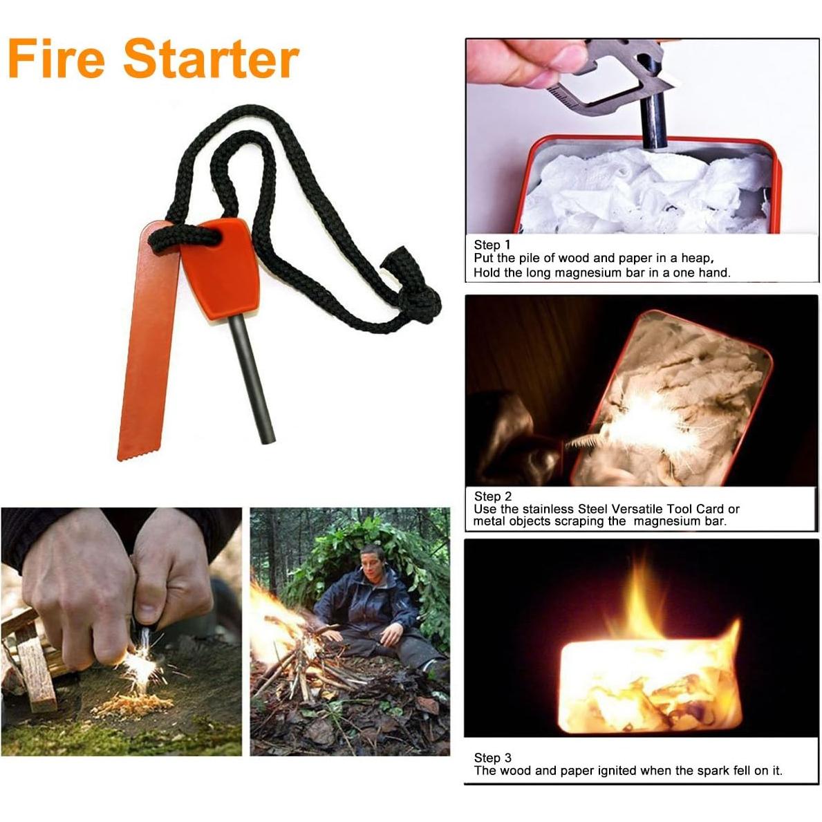 Kit de Supervivencia EMDMAK 6 en 1 para Camping y Emergencias