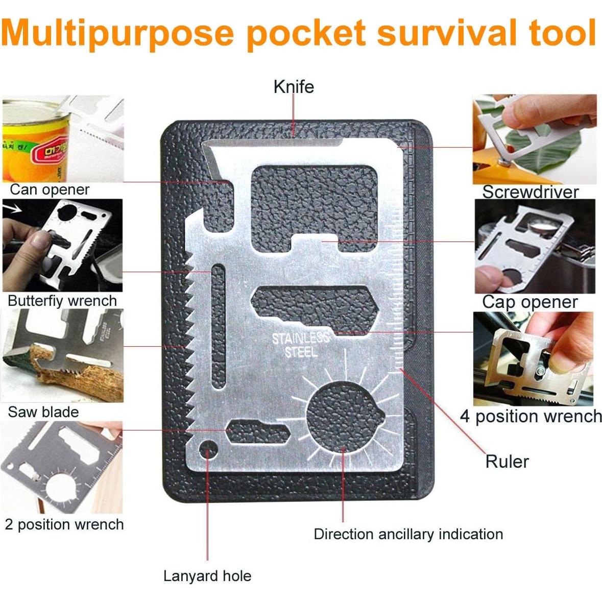 Kit de Supervivencia EMDMAK 6 en 1 para Camping y Emergencias