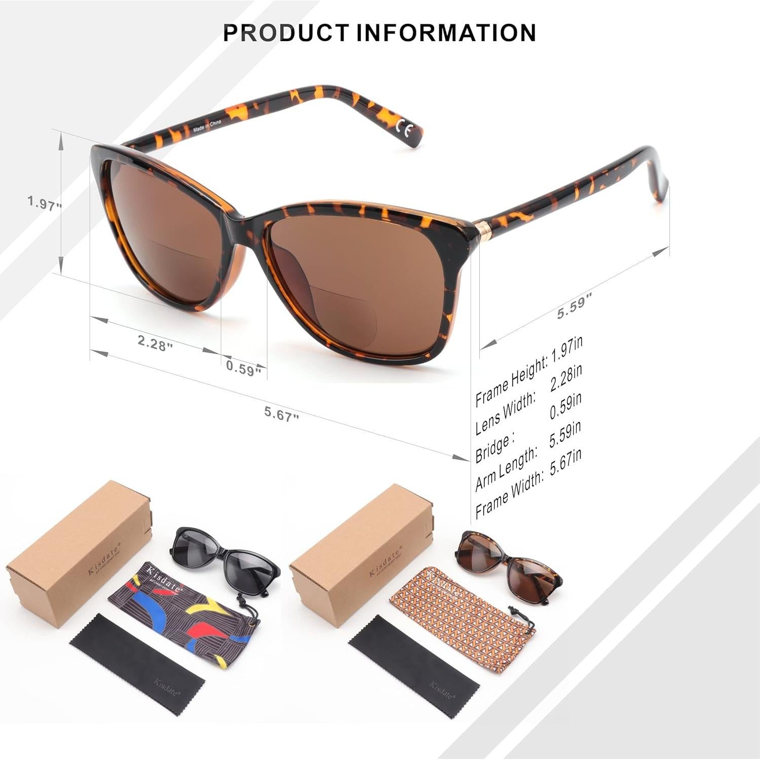 Gafas de sol bifocales SKYOLUY 3.0 UV400 para mujeres