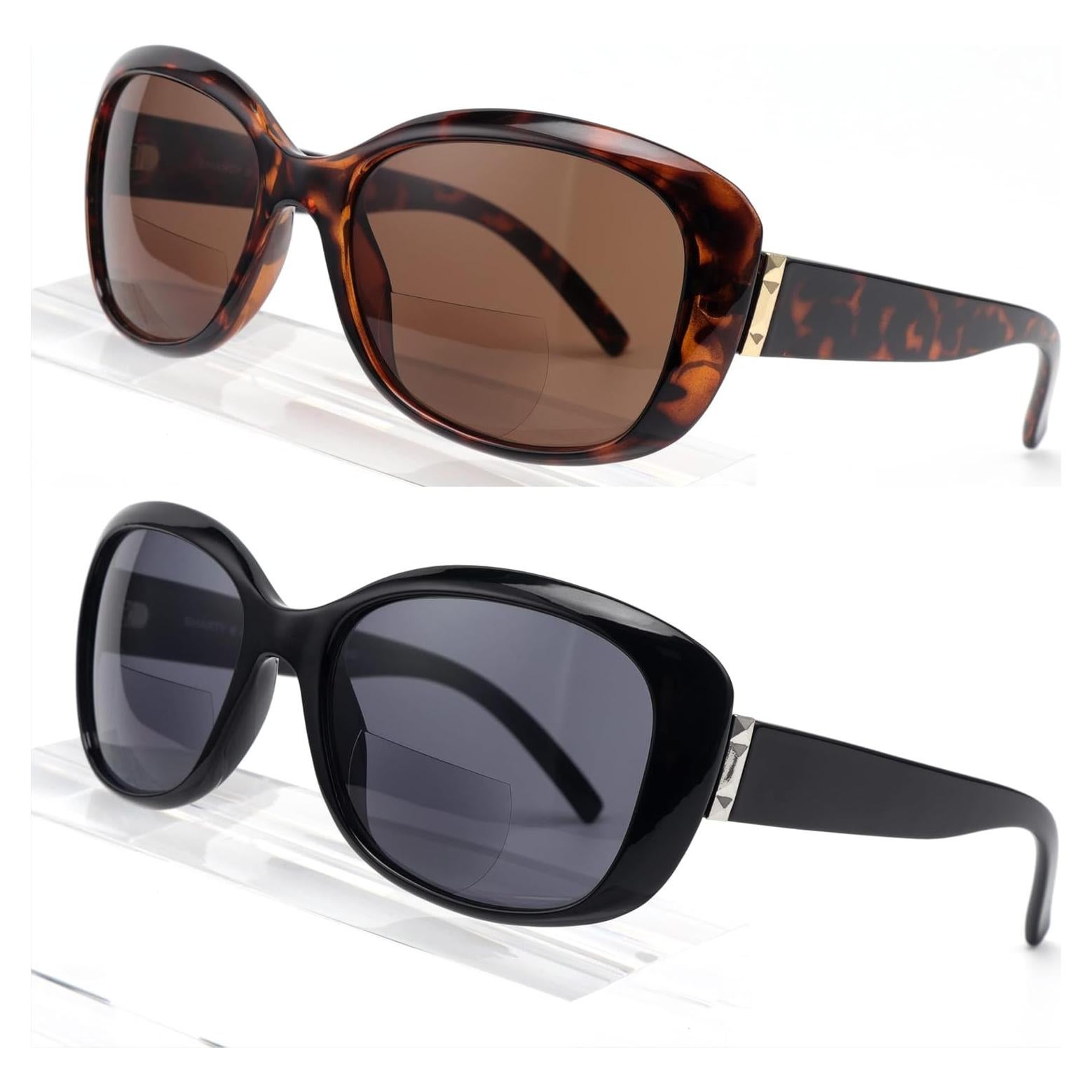 Gafas de sol bifocales UV400 para mujeres +1.5 2 paquetes