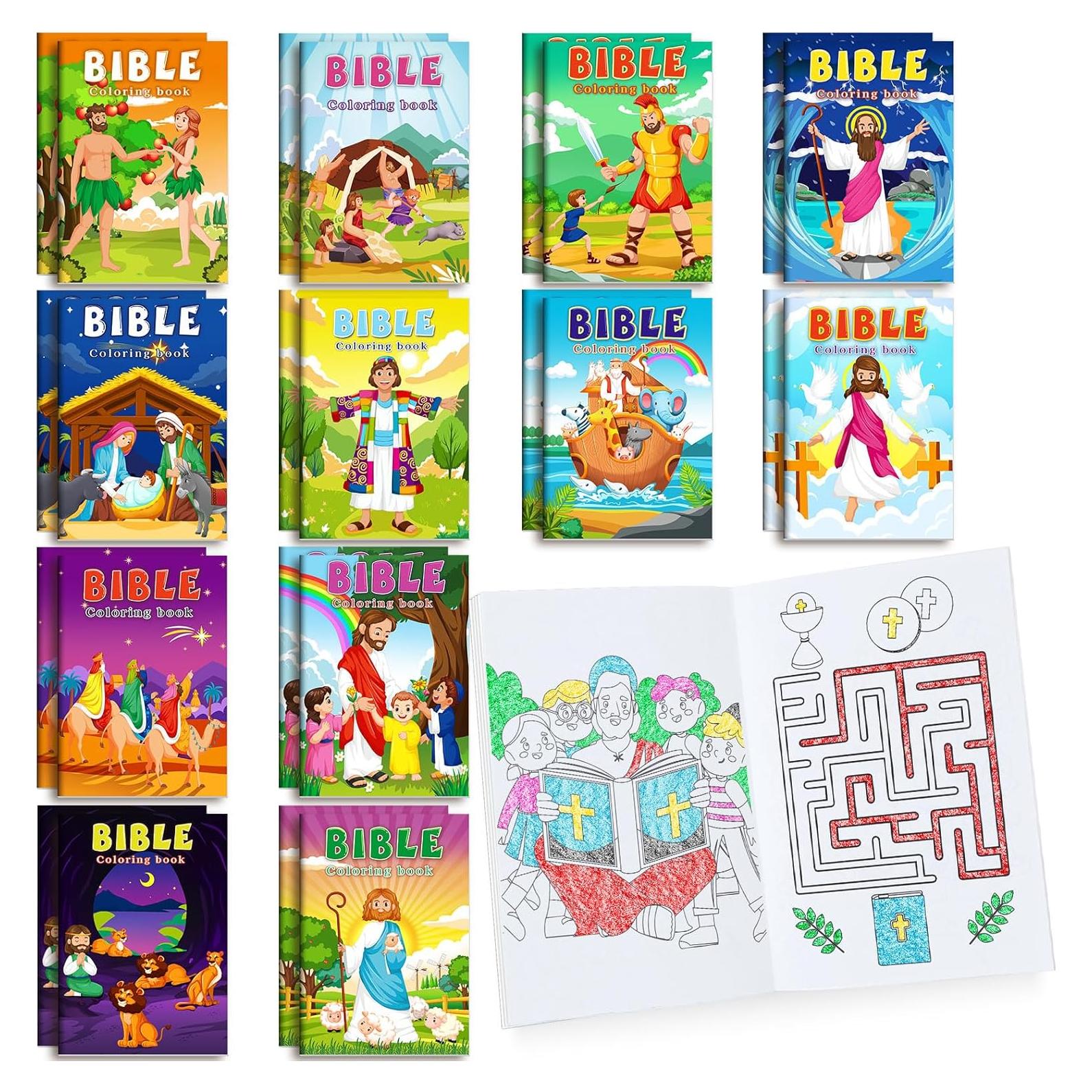 BenLouis 24 Libros de Colorear Cristianos para Niños